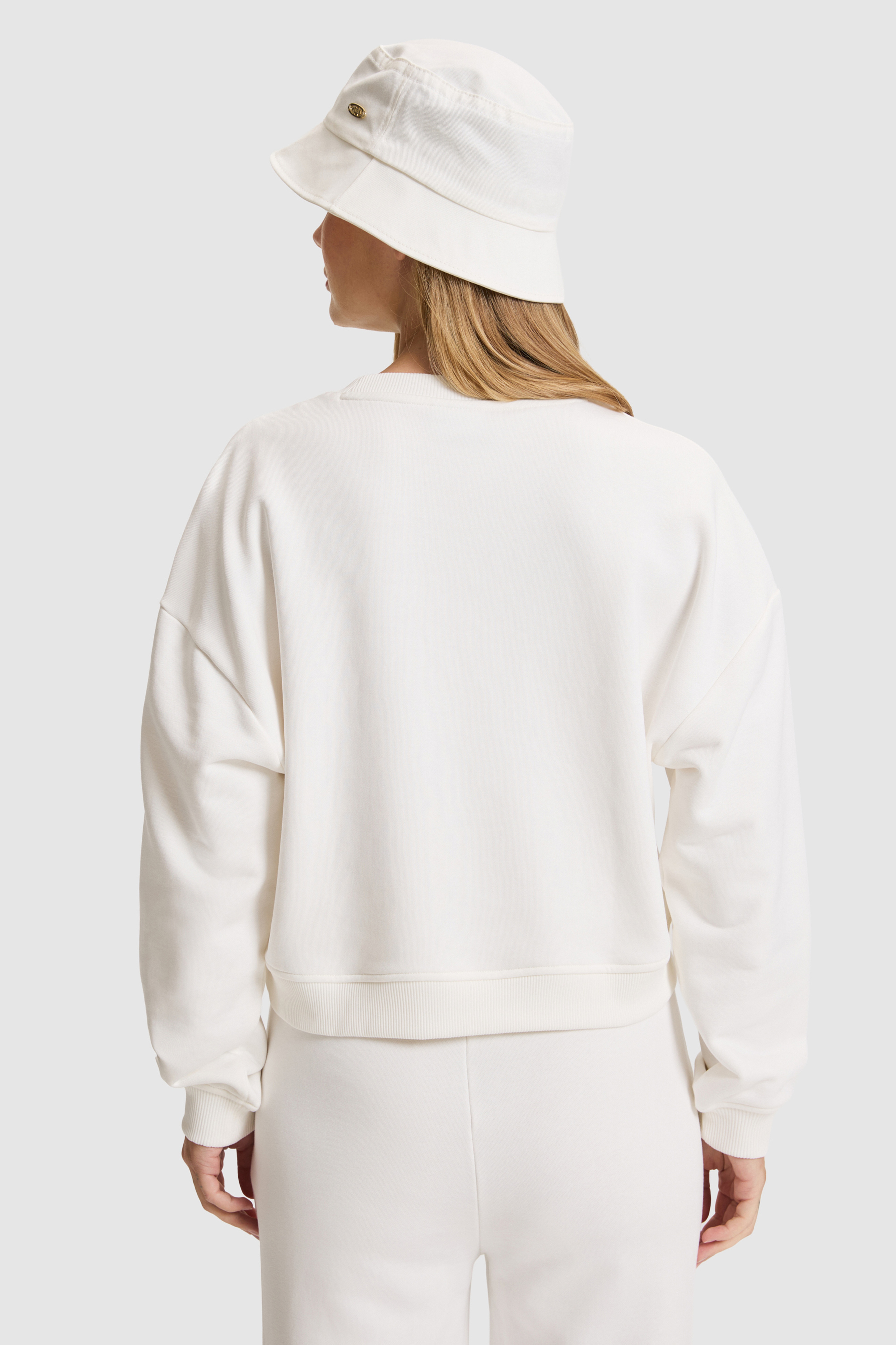 Kadın BEYAZ Sweatshirt - Image 5