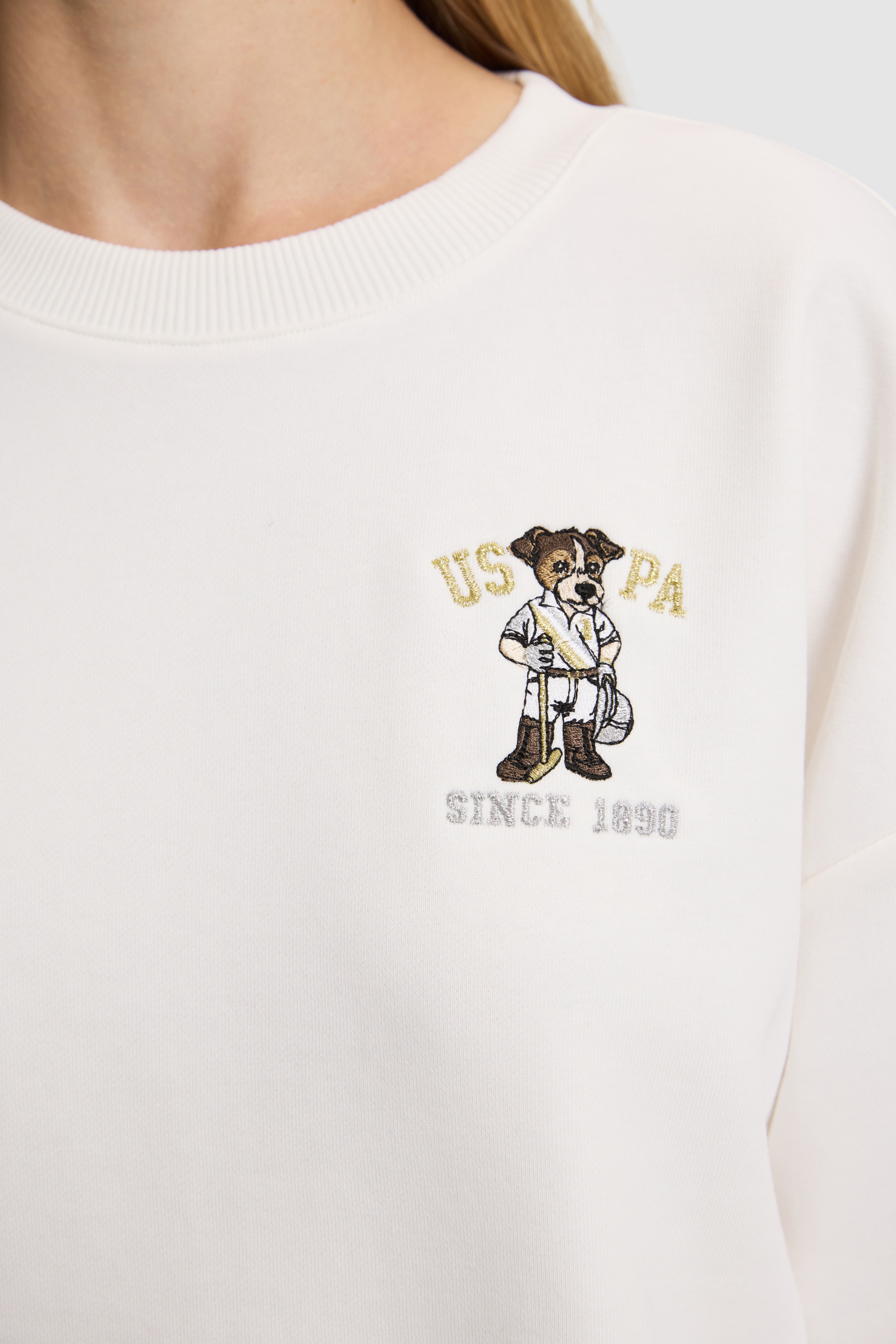 Kadın BEYAZ Sweatshirt - Image 6