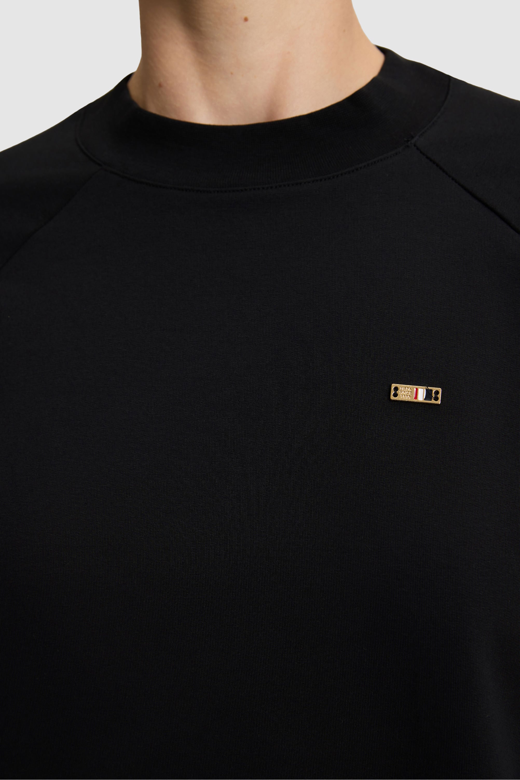 Kadın Siyah Bisiklet Yaka Basic Sweatshirt - Image 6