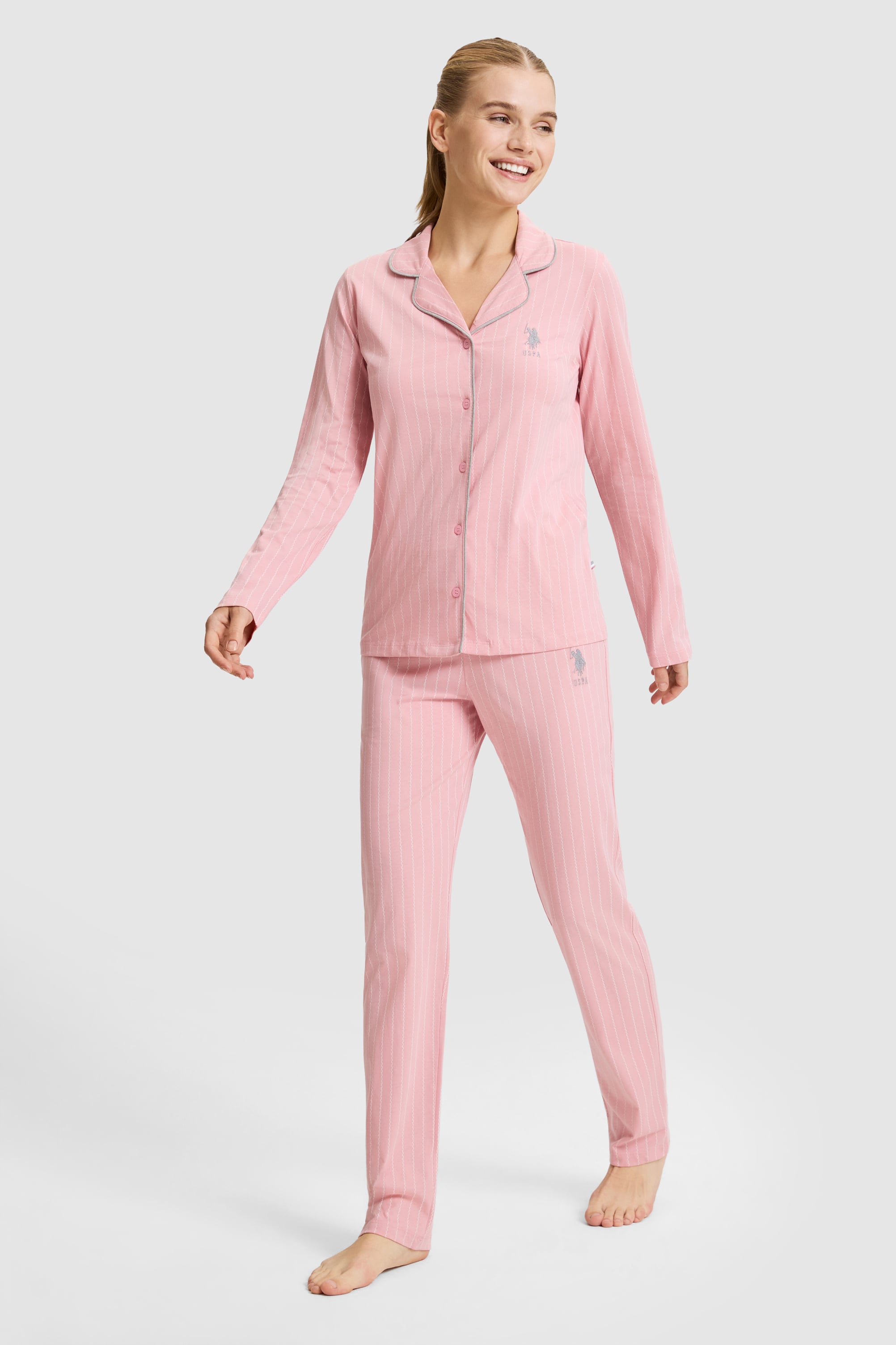 Kadın Açık Pembe Pijama Takımı - Image 4