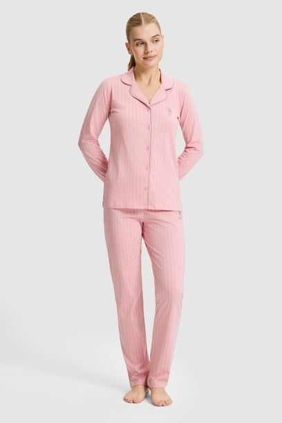 Kadın Açık Pembe Pijama Takımı