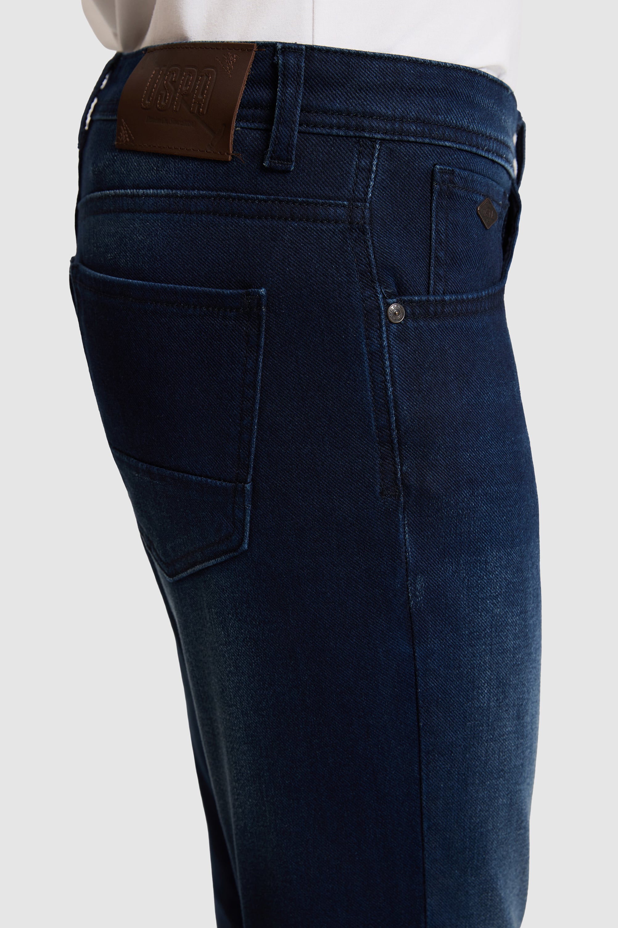 Erkek Koyu Mavi Slim Fit Jean Pantolon - Image 6