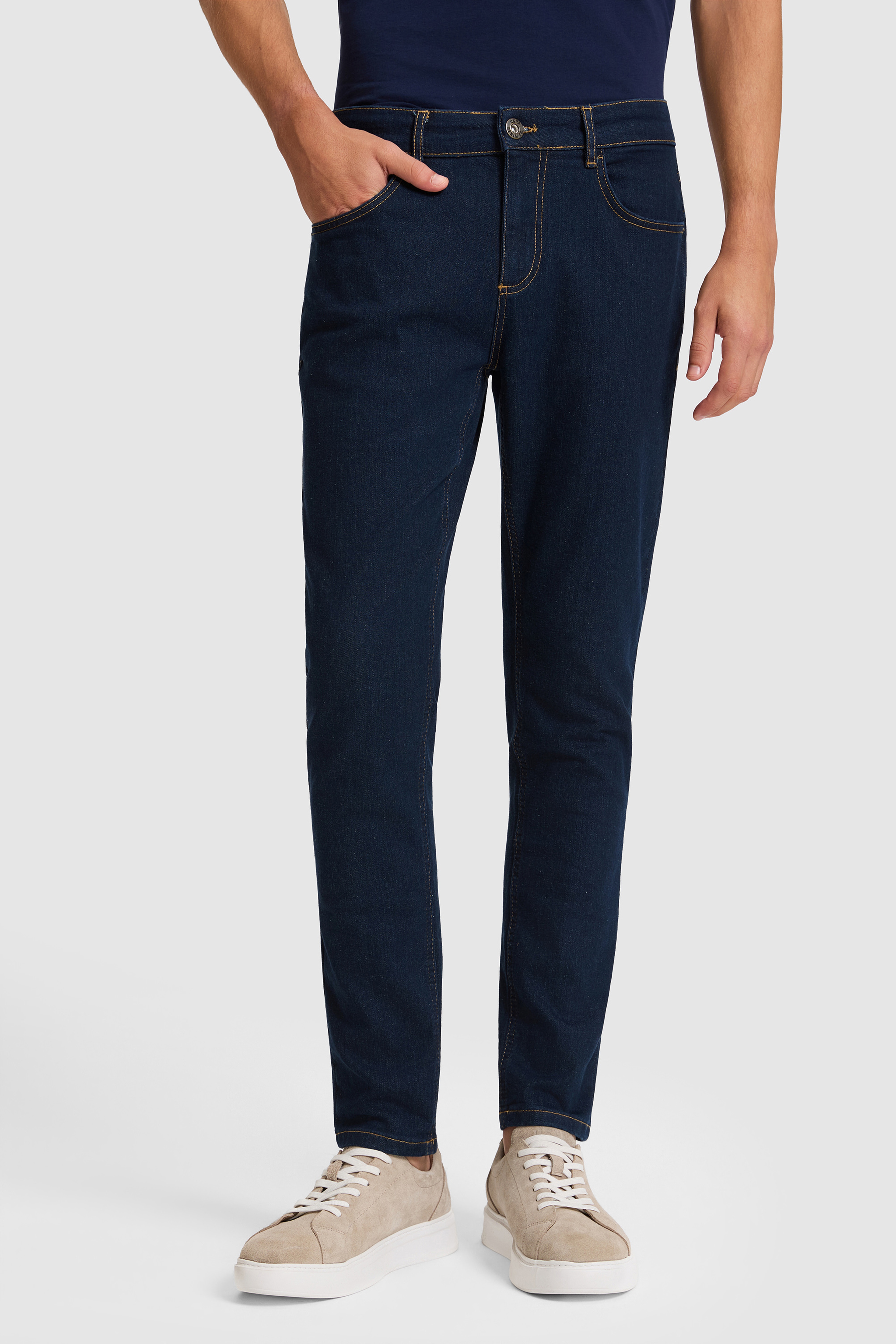 Erkek Eflatun Jean Pantolon - Image 4