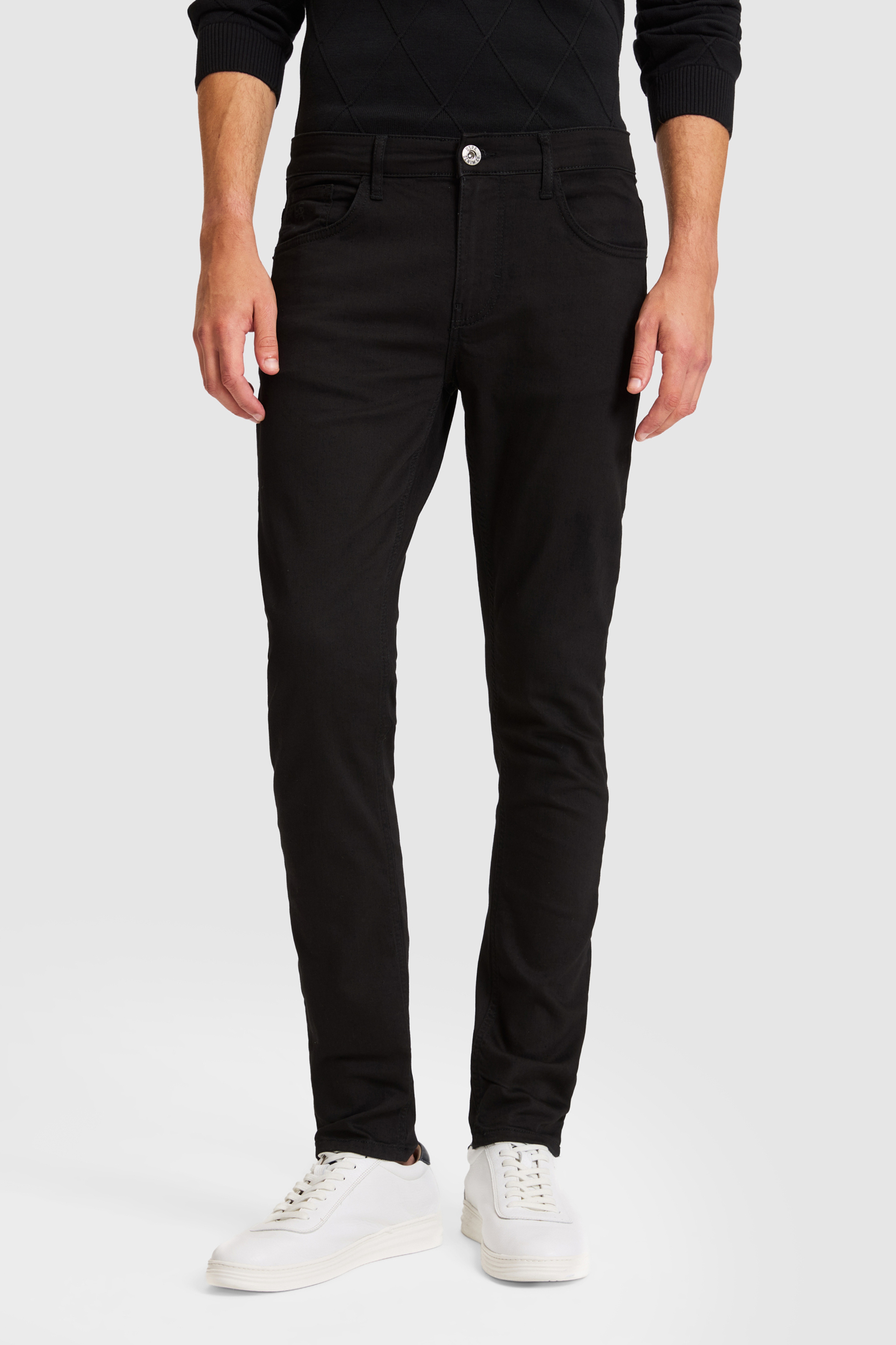 Erkek Siyah Slim Fit Jean Pantolon - Image 4