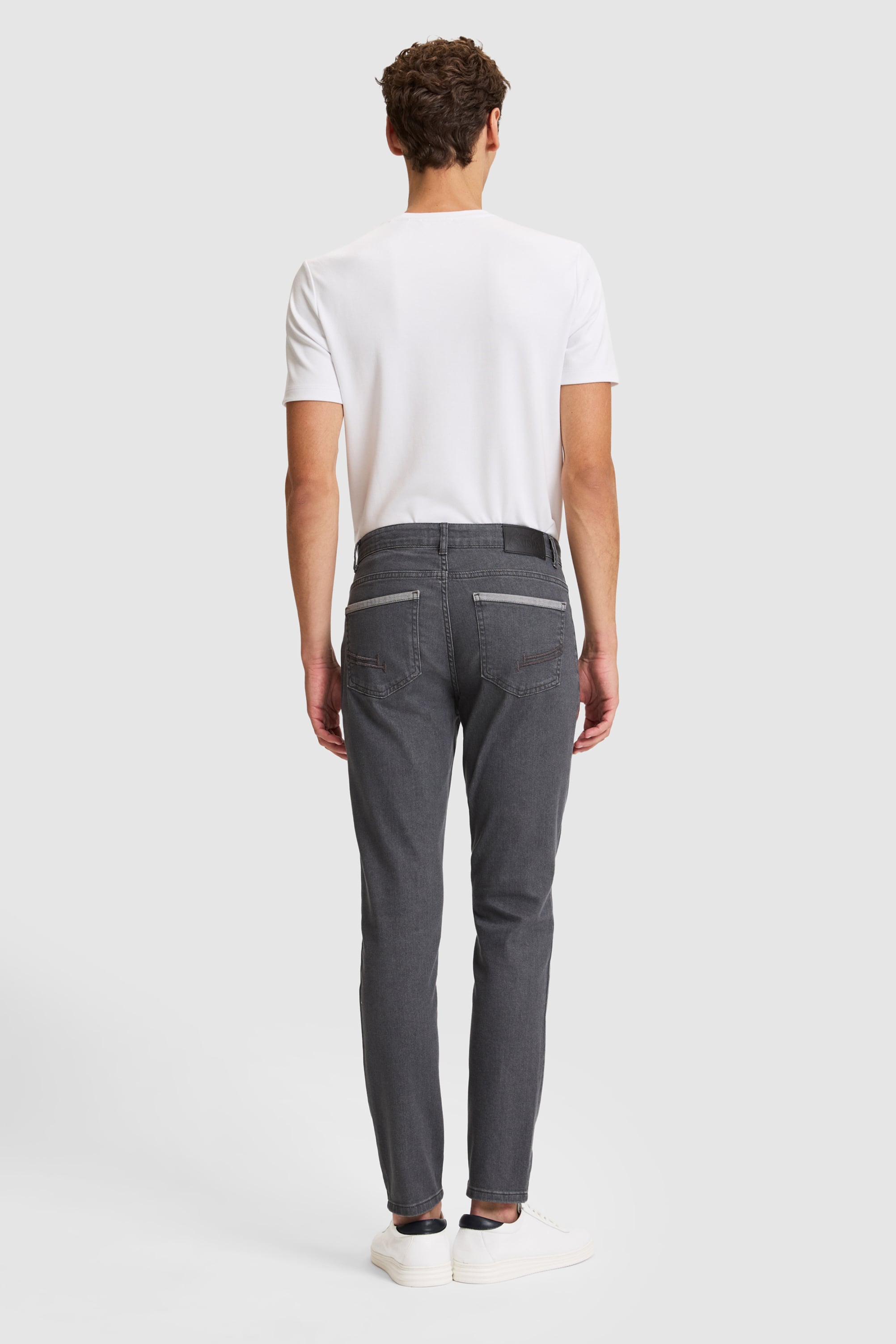 Erkek Gri Jean Pantolon - Image 5