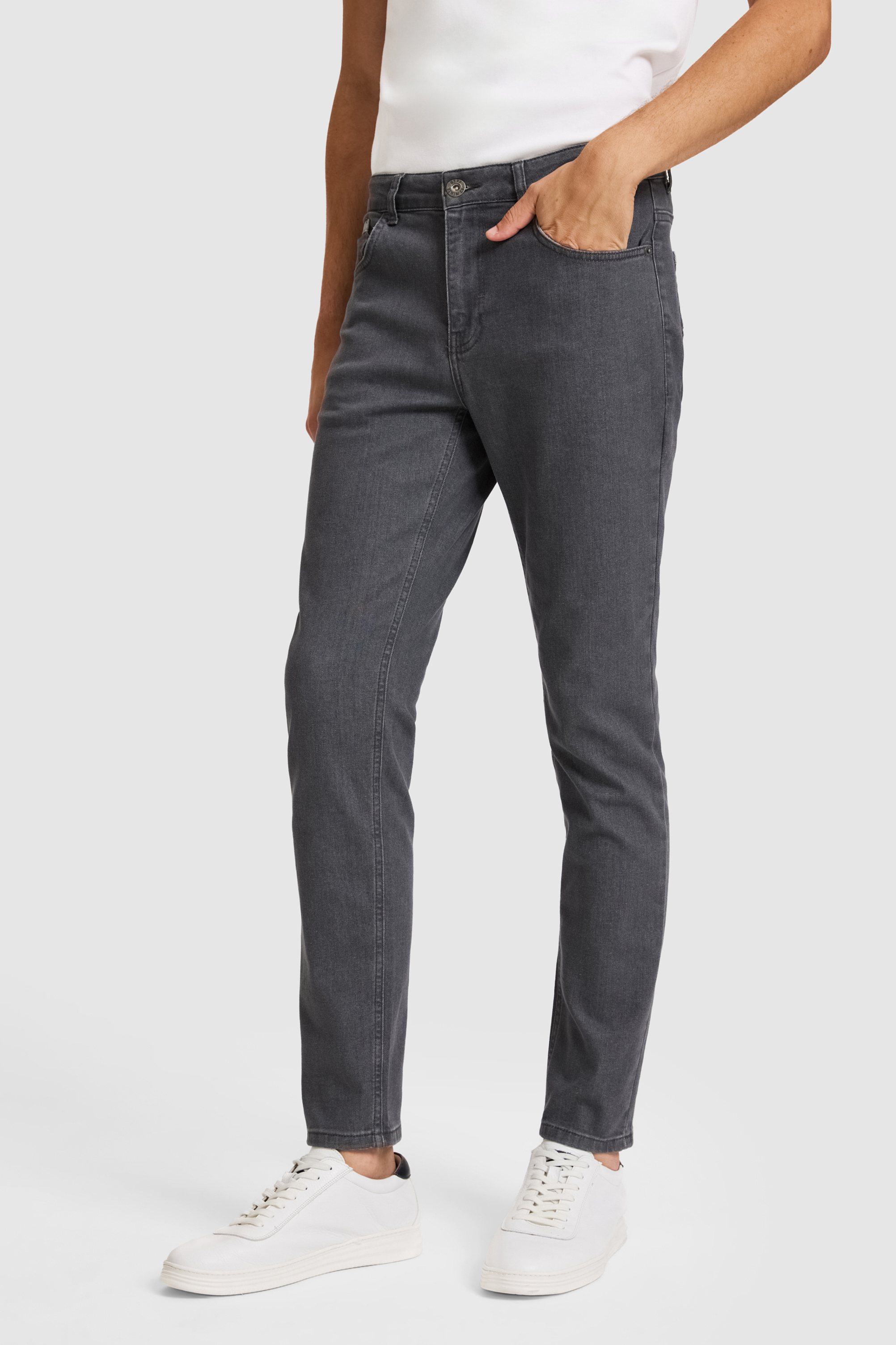 Erkek Gri Jean Pantolon - Image 2