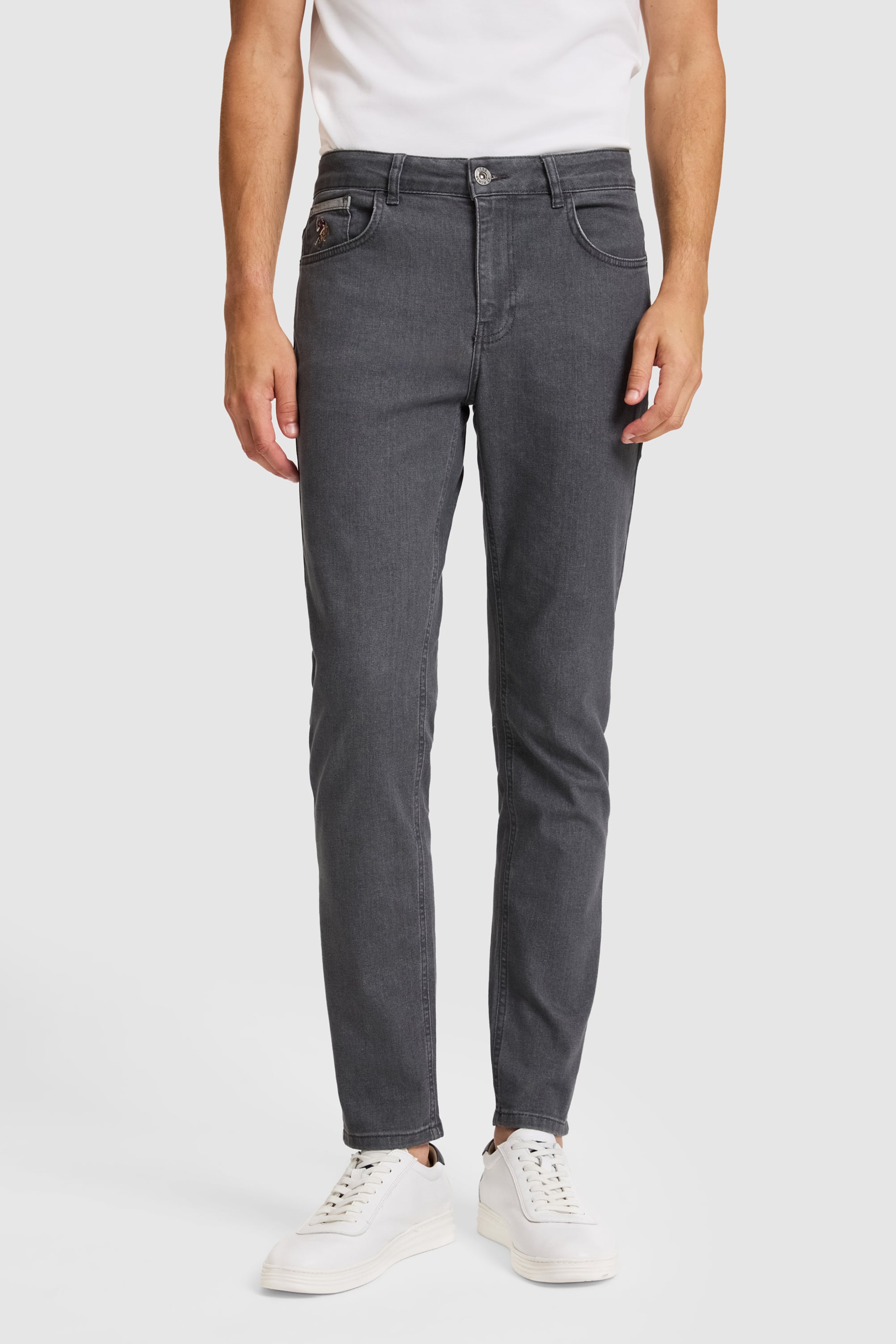 Erkek Gri Jean Pantolon - Image 4