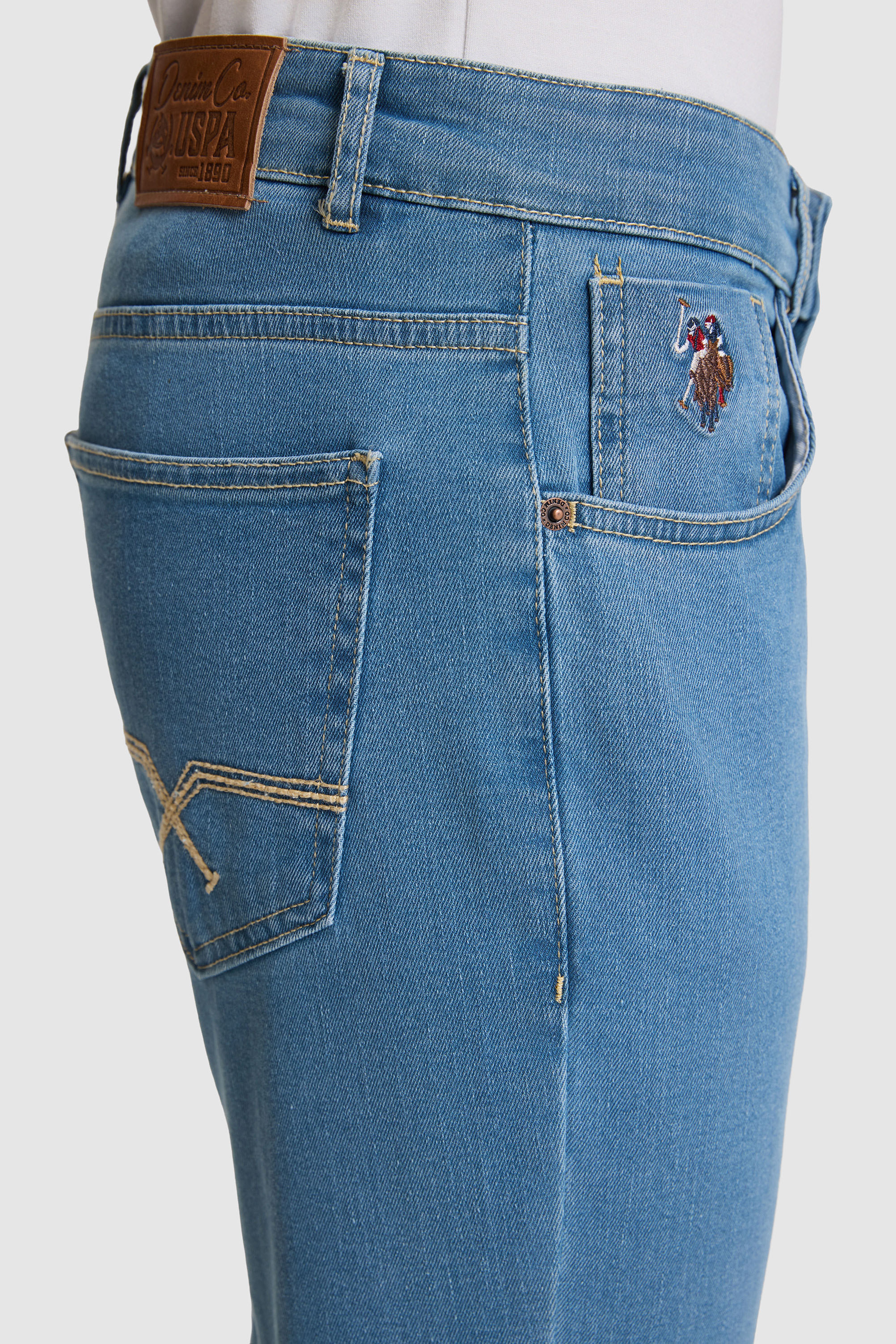 Erkek Açık Mavi Slim Fit Jean Pantolon - Image 6