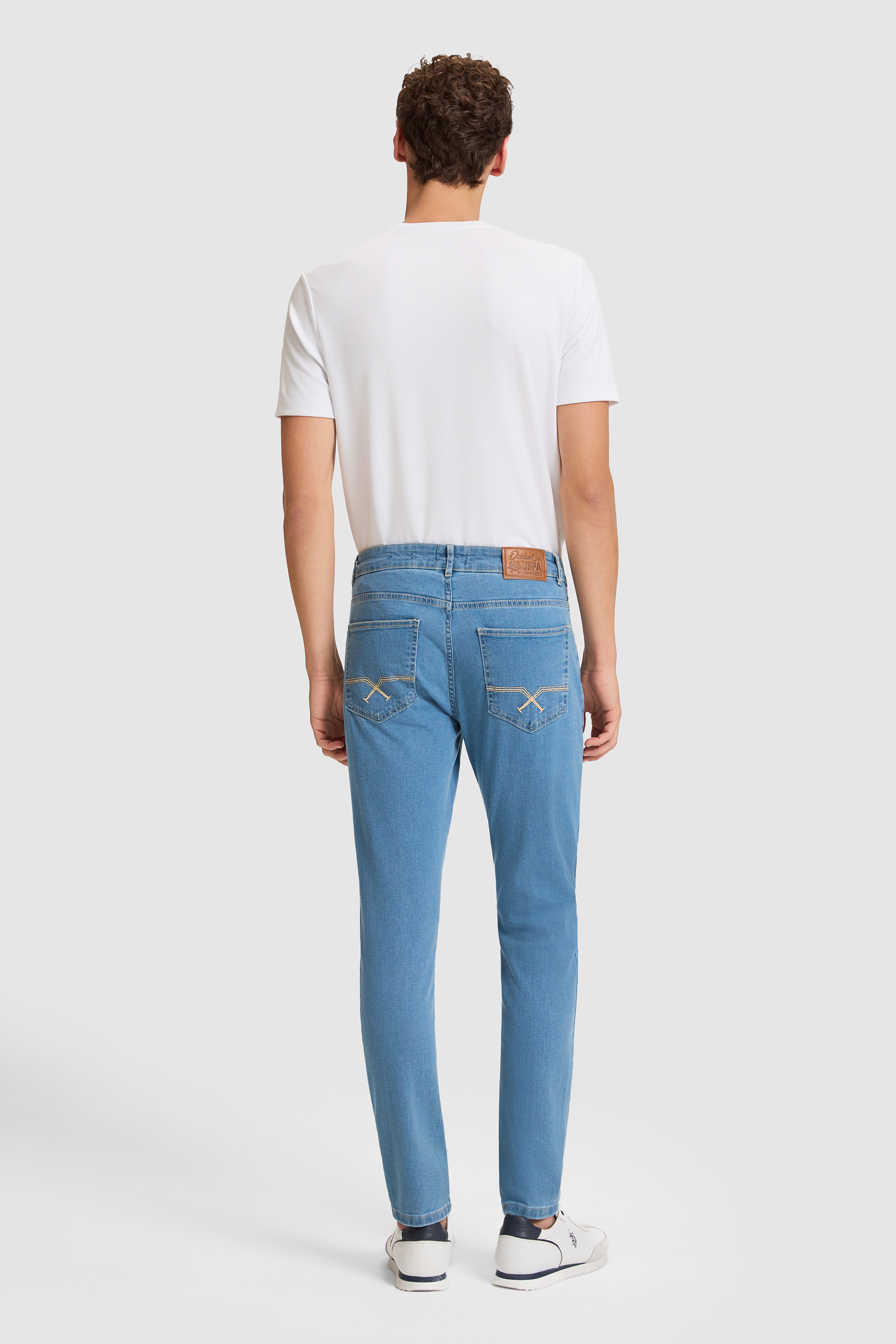 Erkek Açık Mavi Slim Fit Jean Pantolon - Image 5