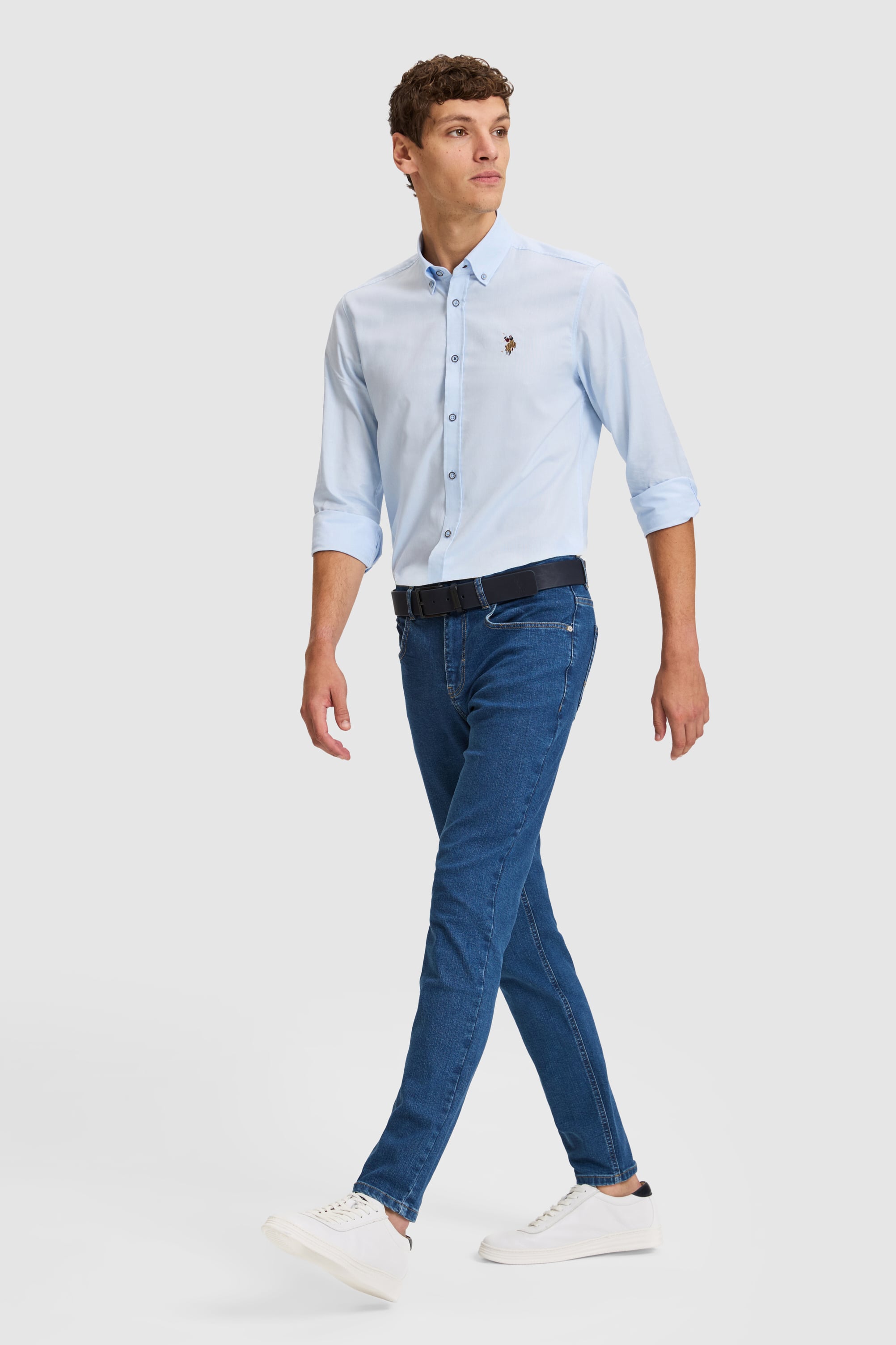 Erkek Mavi Slim Fit Jean Pantolon