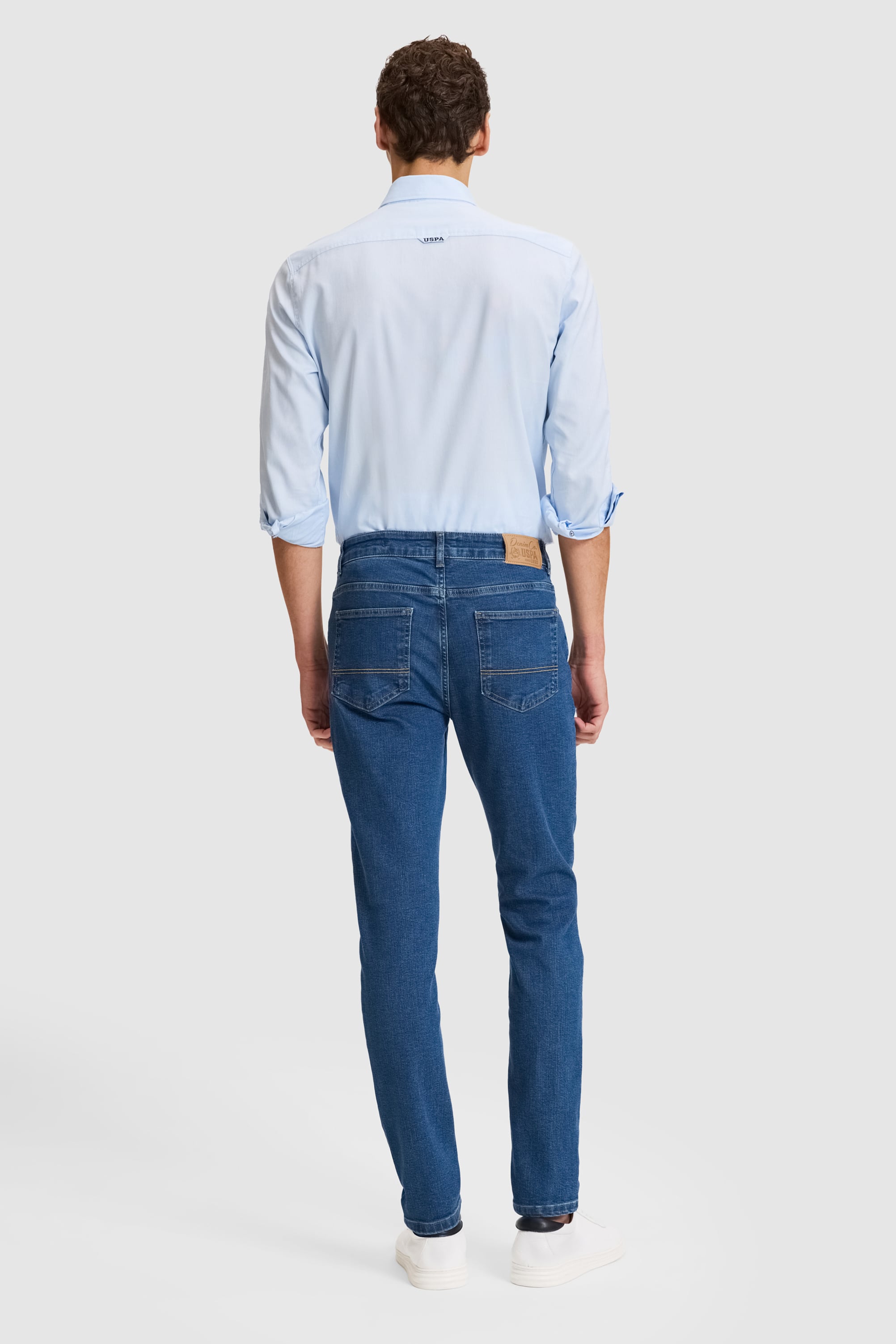 Erkek Mavi Slim Fit Jean Pantolon - Image 5