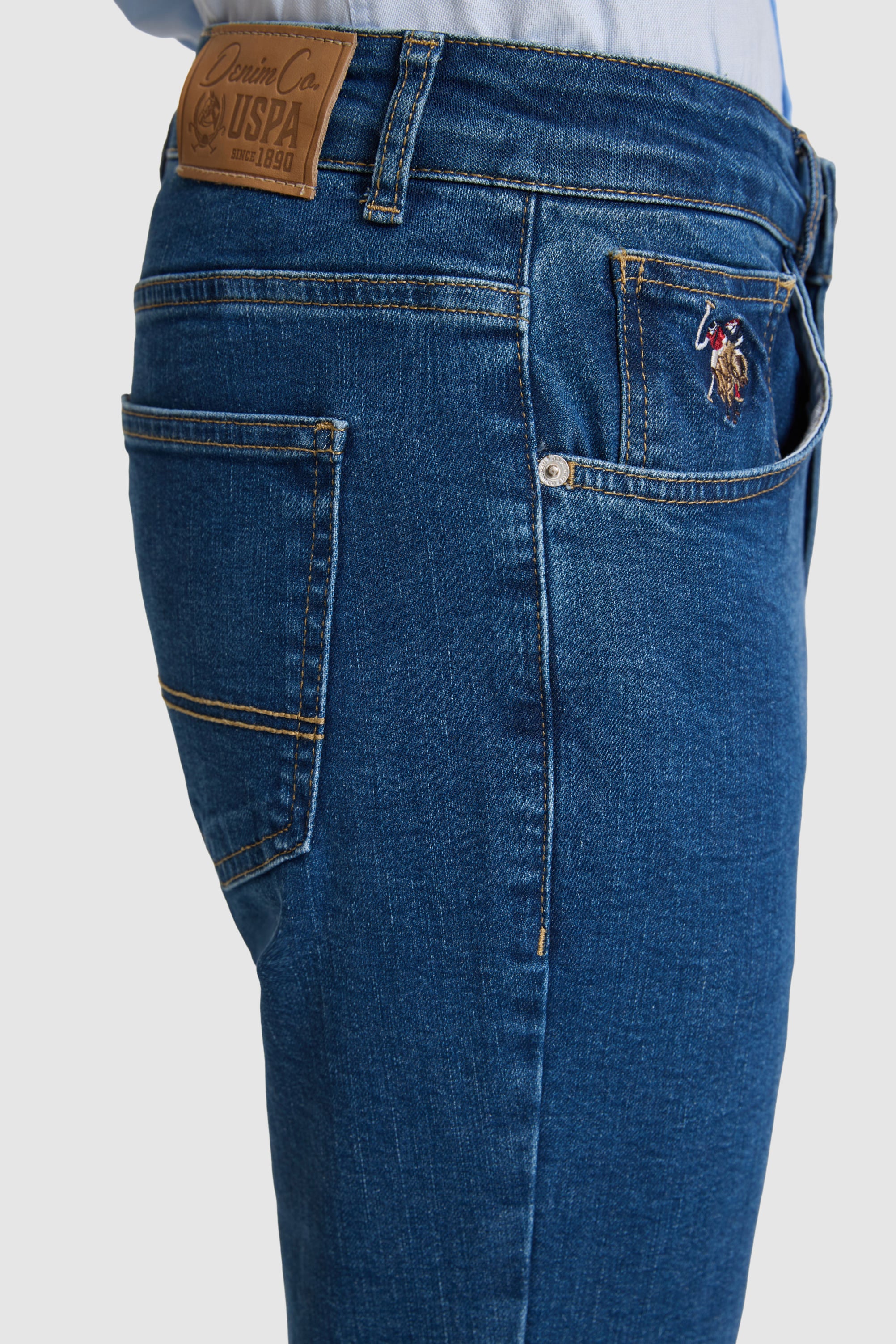 Erkek Mavi Slim Fit Jean Pantolon - Image 6