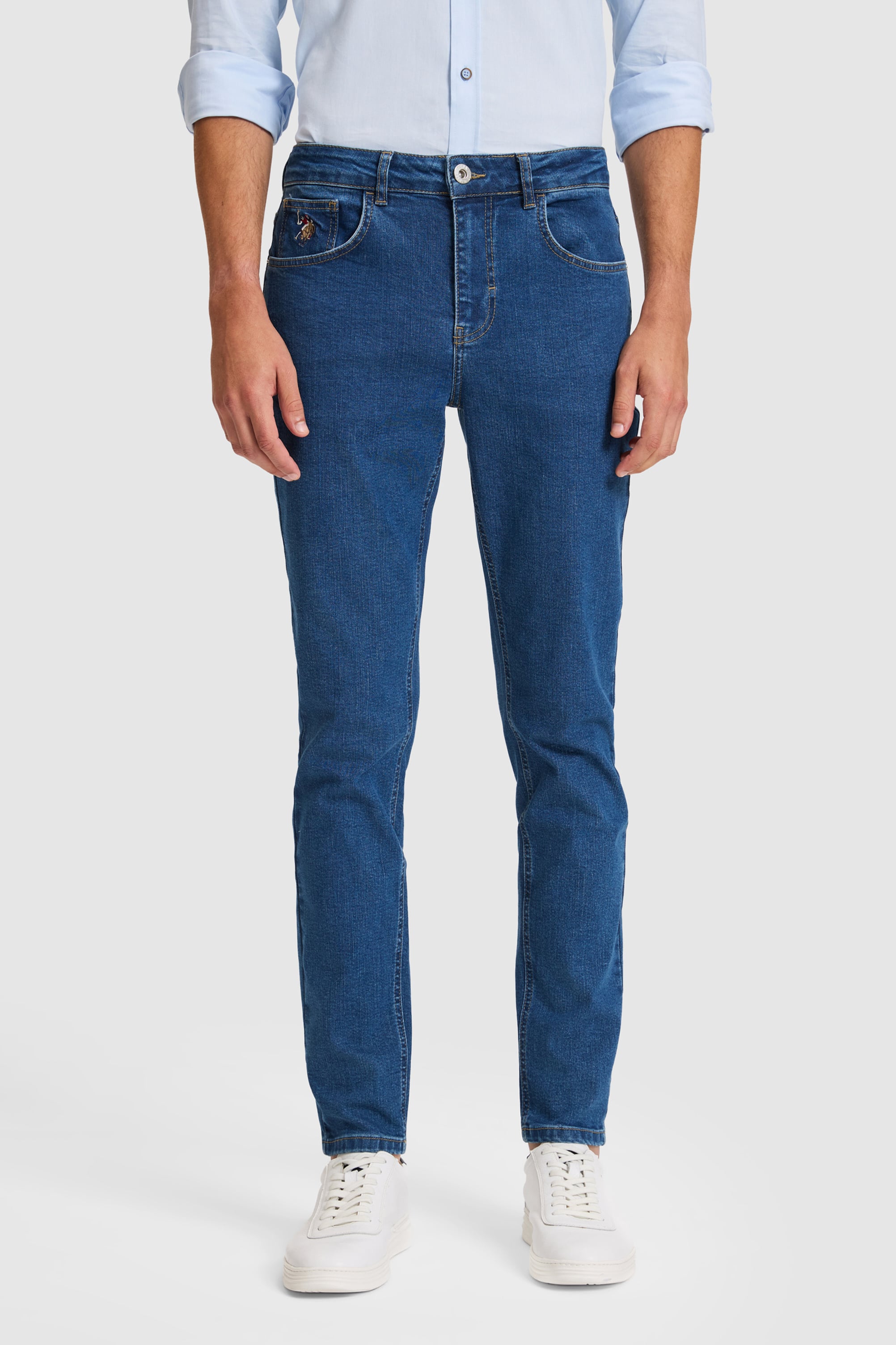 Erkek Mavi Slim Fit Jean Pantolon