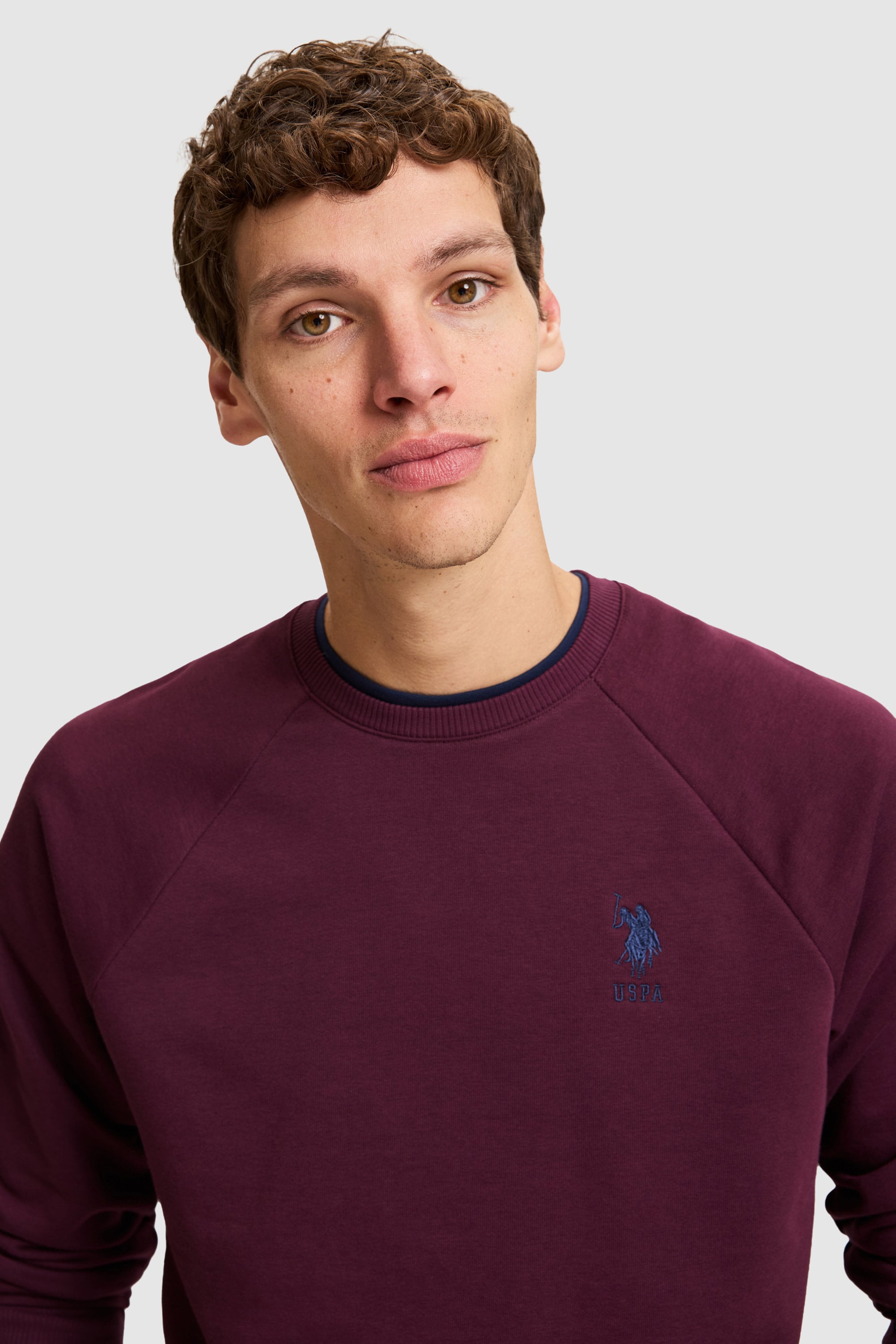 Erkek Bordo Basic Sweatshirt