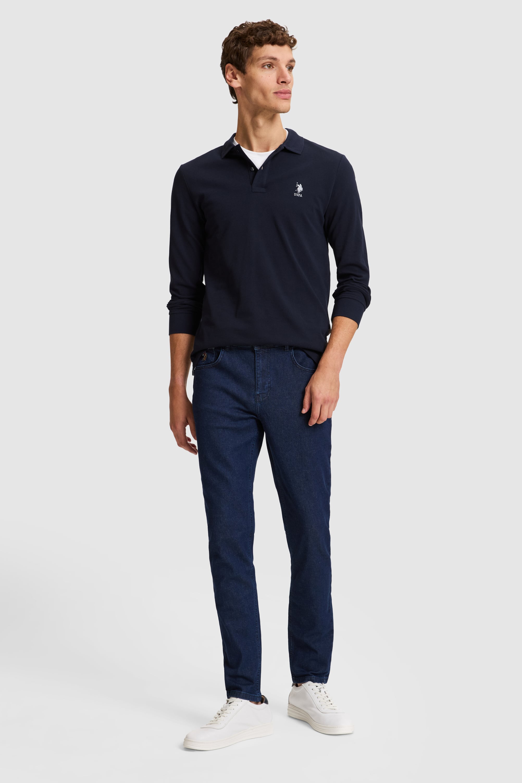 Erkek Lacivert Basic Sweatshirt - Image 4