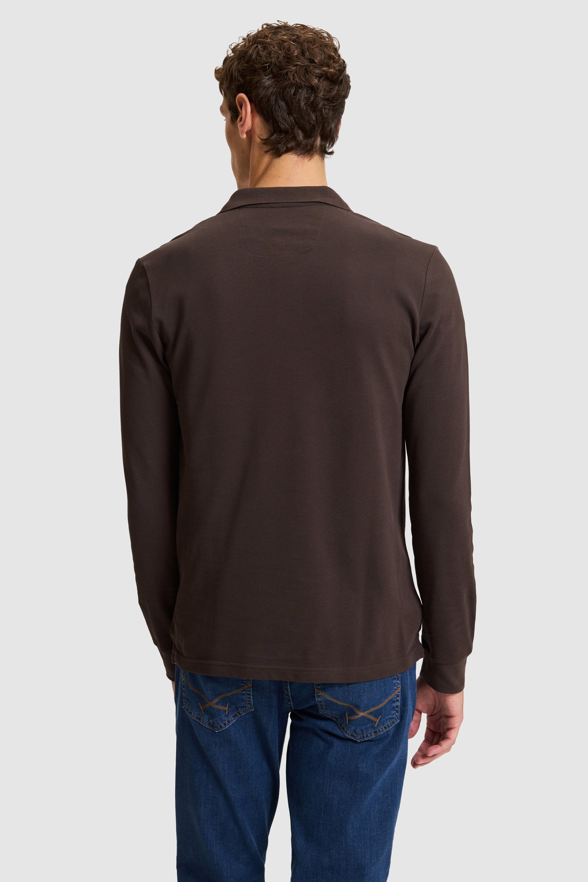 Erkek Koyu Kahverengi Basic Sweatshirt
