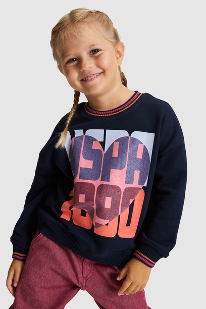 Kız Çocuk Lacivert Sweatshirt