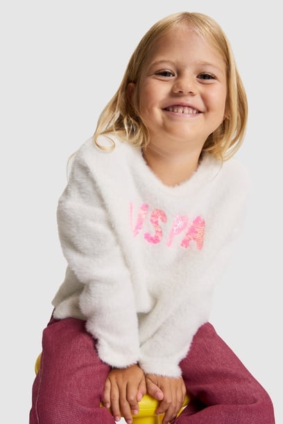 Kız Çocuk Krem Sweatshirt