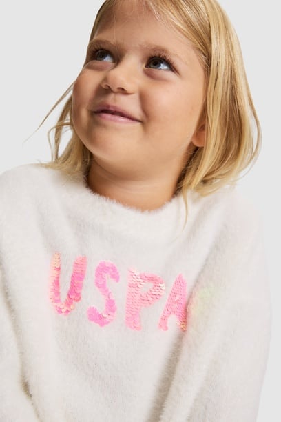 Kız Çocuk Krem Sweatshirt
