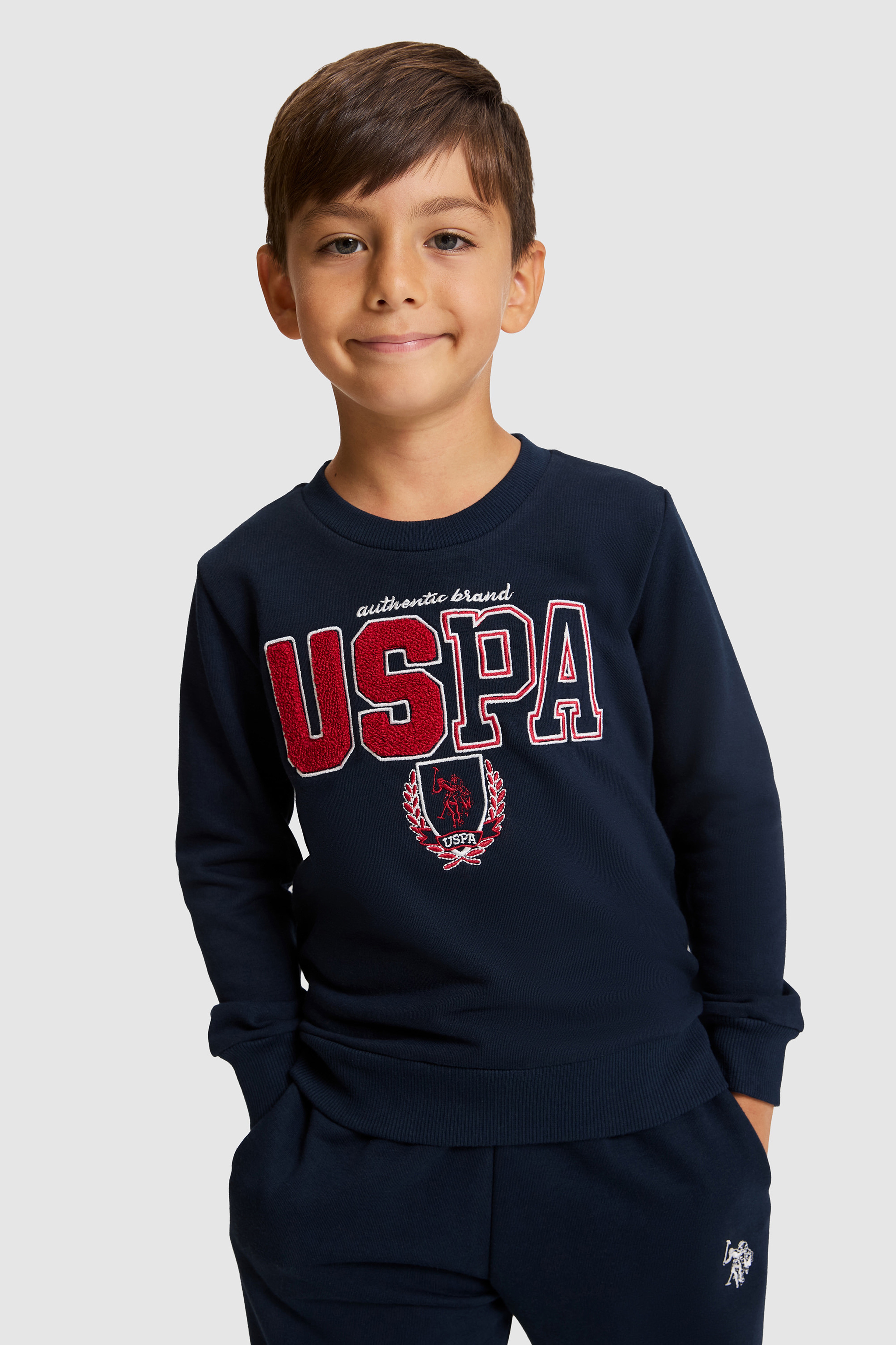 Erkek Çocuk Lacivert USPA Baskılı Eşofman Takımı - Image 2