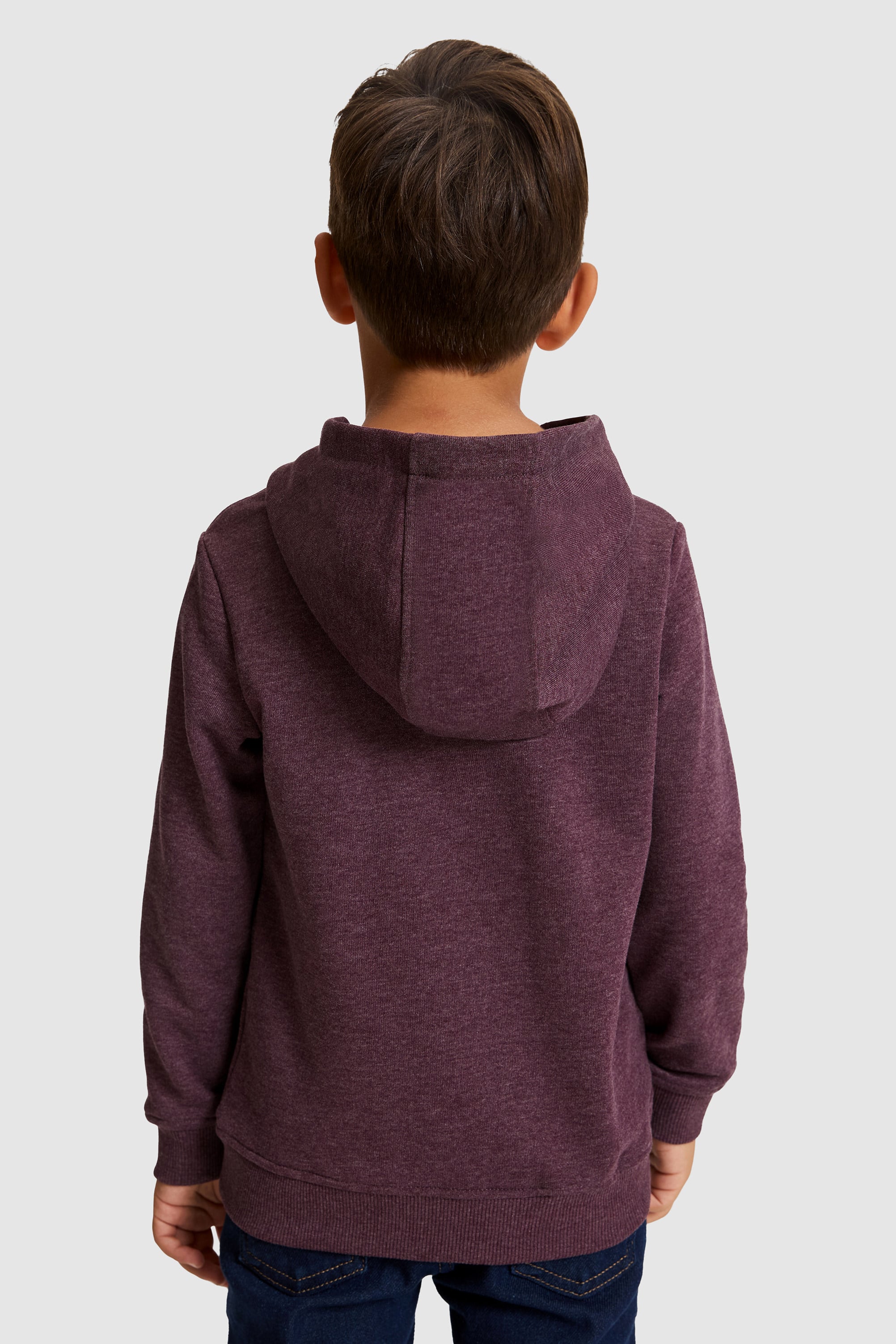 Erkek Çocuk Mürdüm Kapüşonlu USPA Baskılı Sweatshirt - Image 5