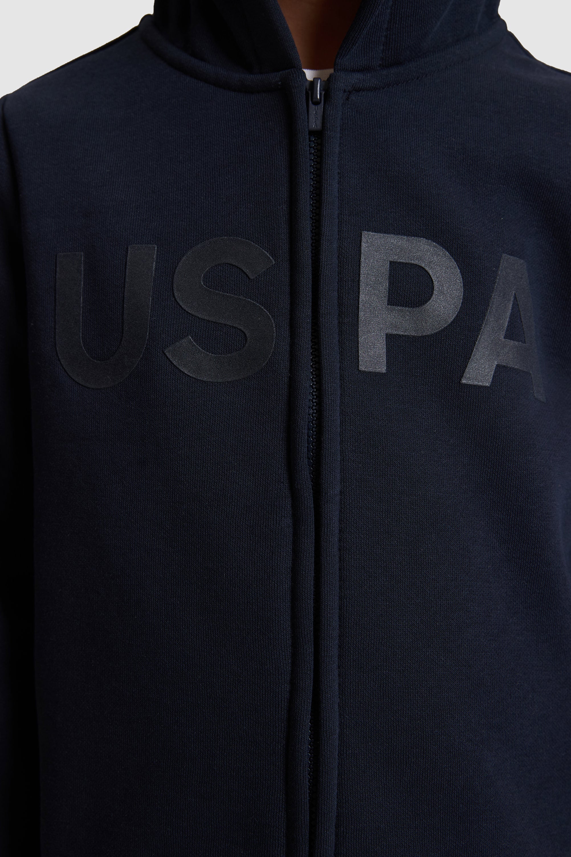 Erkek Çocuk Lacivert Kapüşonlu Fermuarlı Sweatshirt