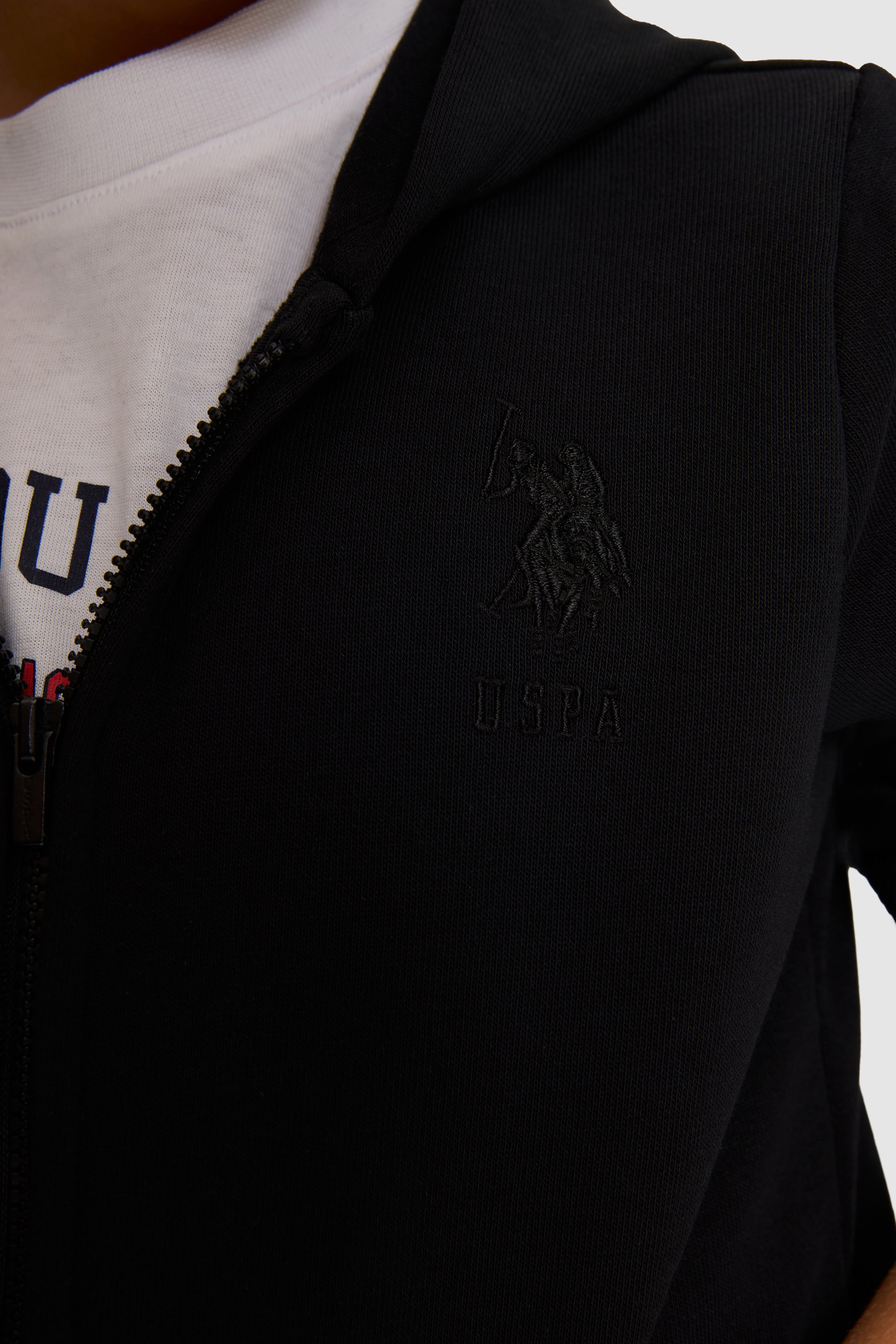 Erkek Çocuk Siyah Kapüşonlu Fermuarlı Sweatshirt - Image 6