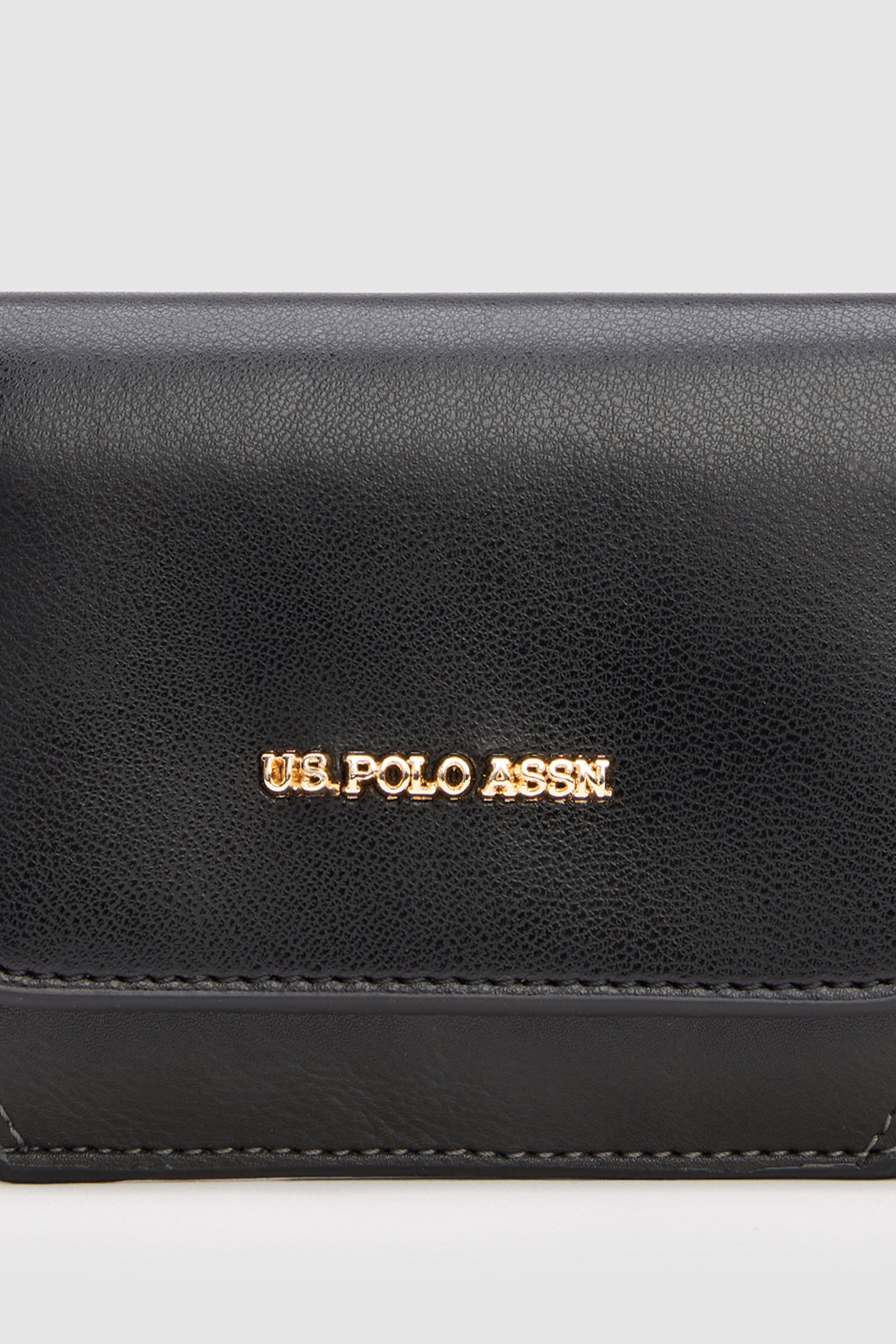 Kadın Ton Sür Ton Kenarlı Metal USPA Logolu Kapaklı Cüzdan - Image 6