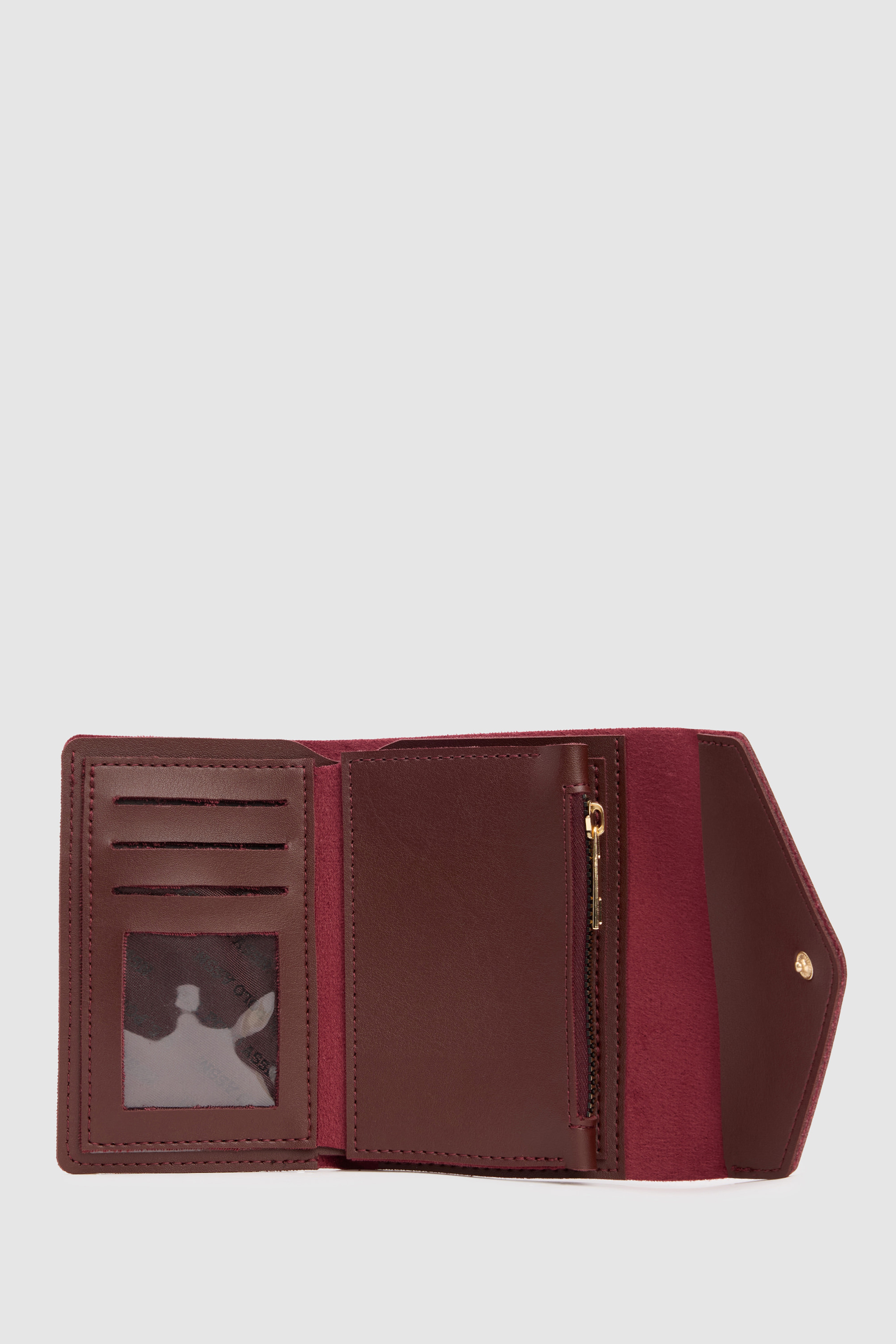 Kadın Bordo USPA Baskılı Kapaklı Cüzdan