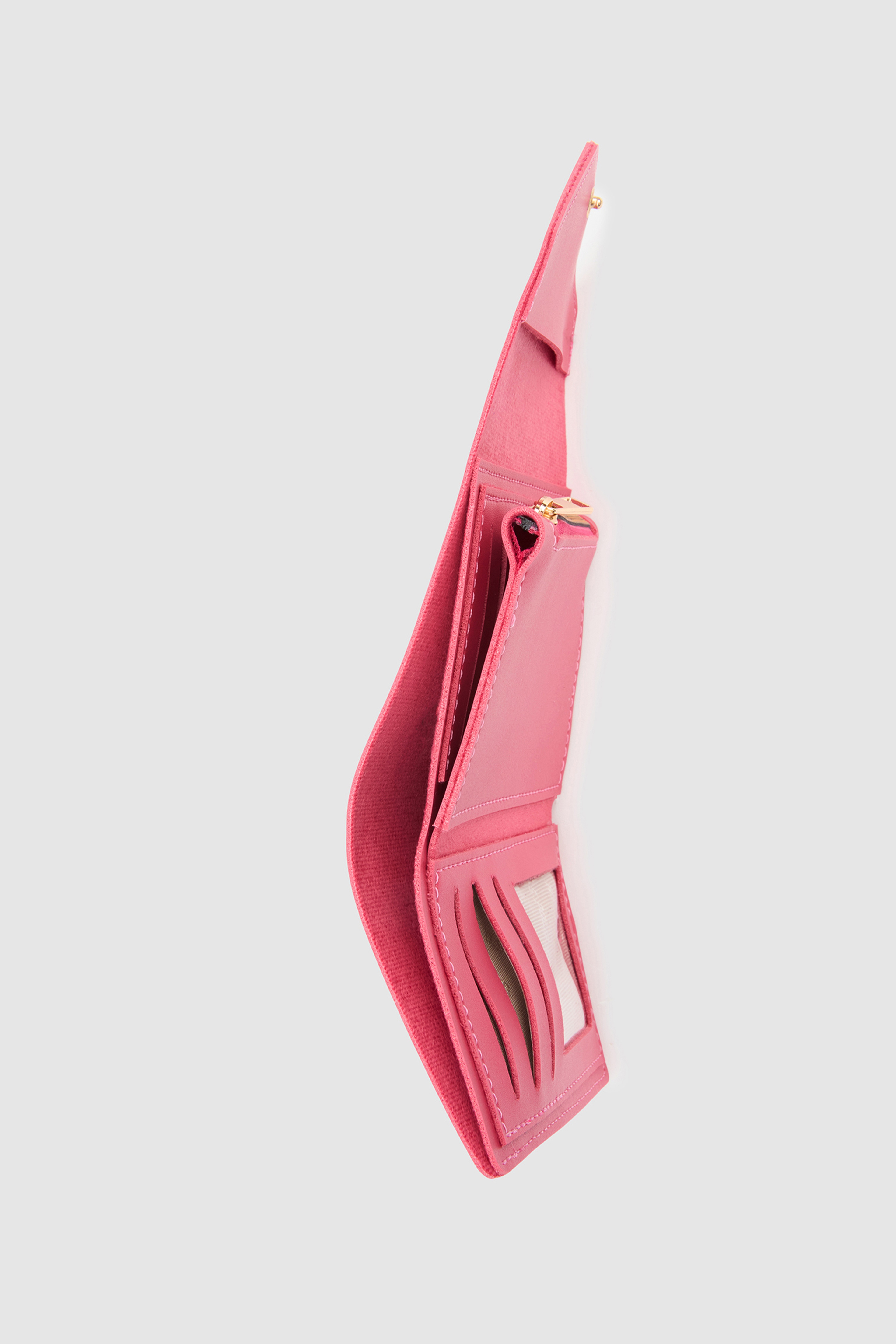 Kadın Pembe USPA Baskılı Kapaklı Cüzdan