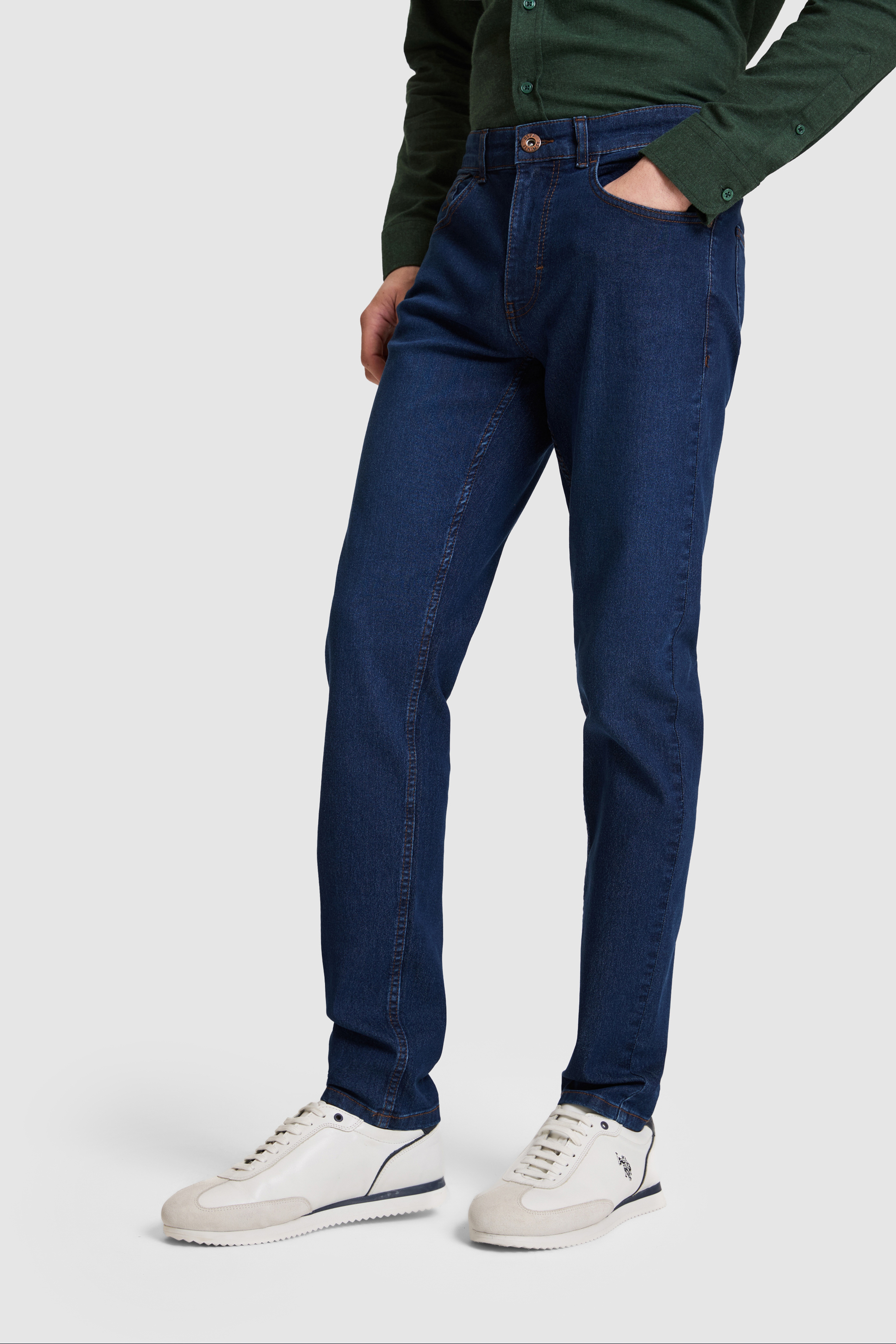Erkek Koyu Mavi Jean Pantolon