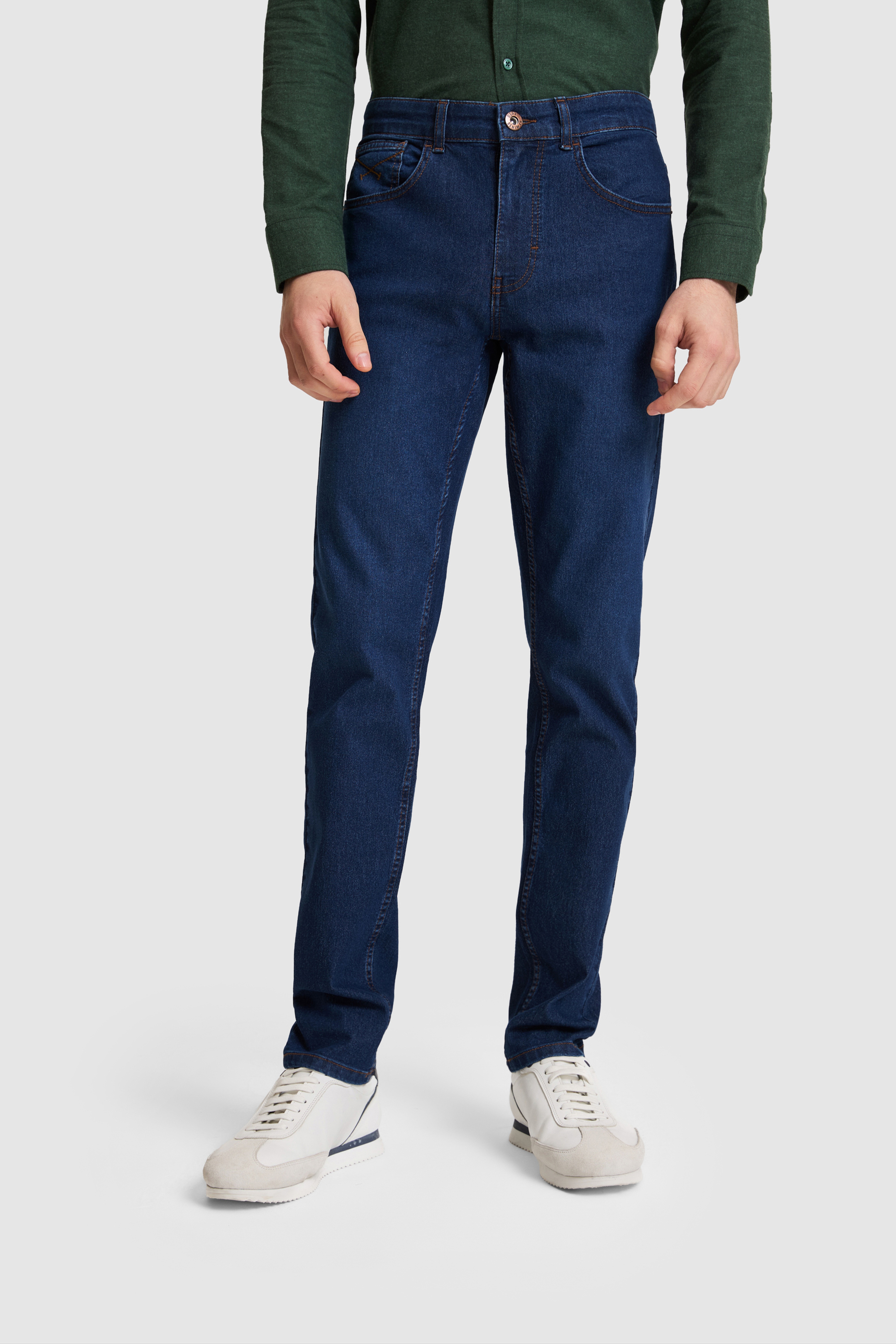 Erkek Koyu Mavi Jean Pantolon - Image 2
