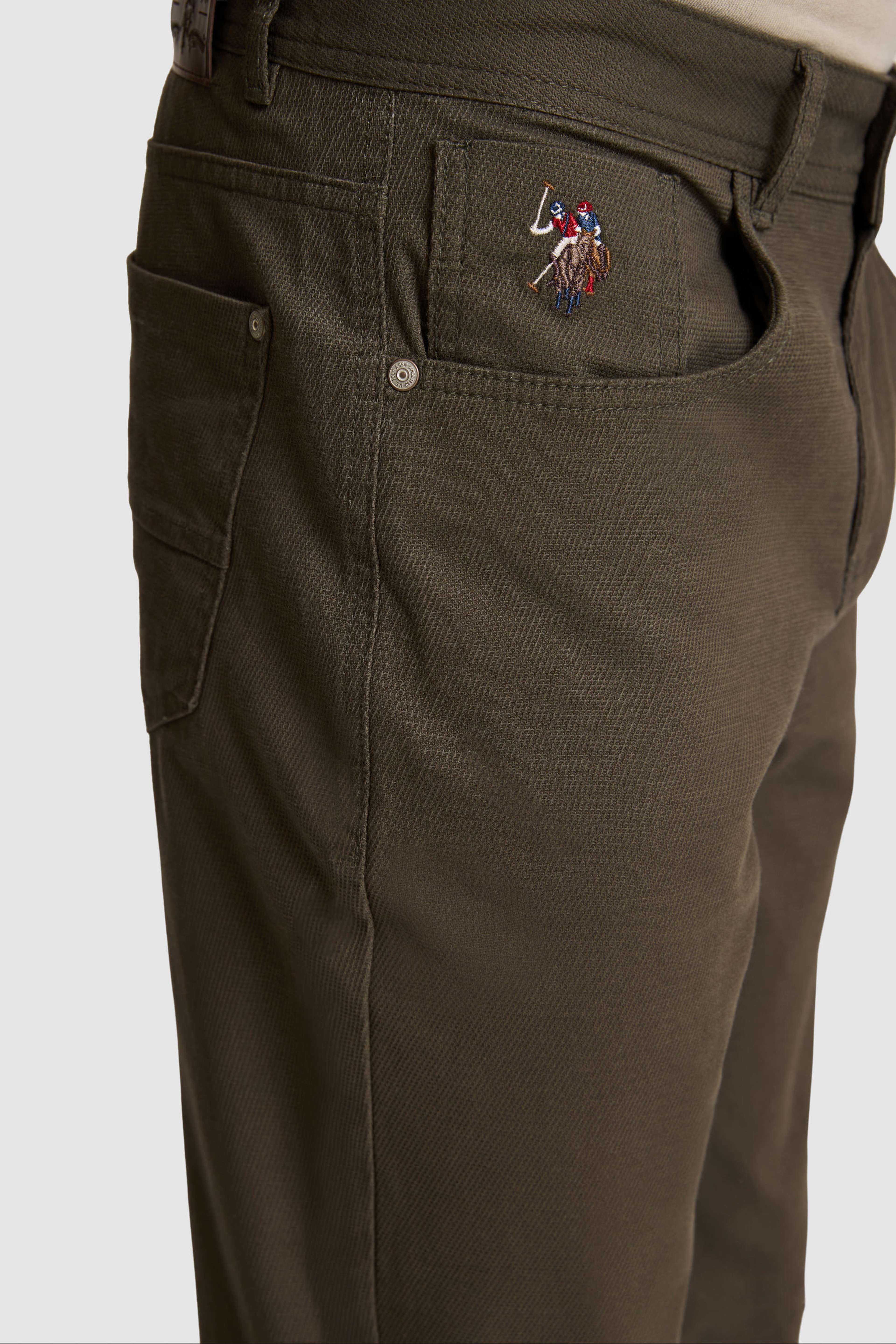 Erkek Koyu Haki Kanvas / Chino Pantolon - Image 6