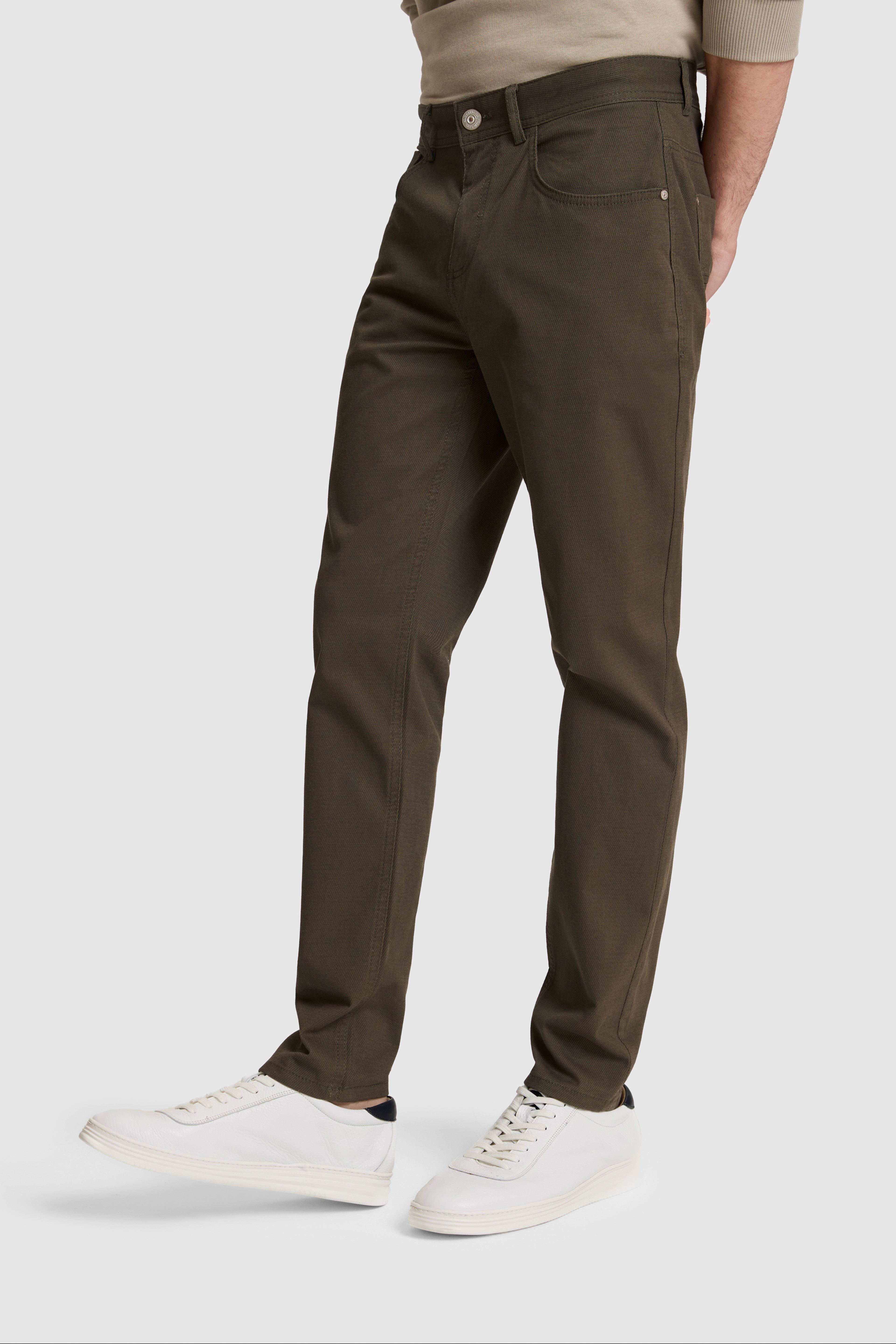 Erkek Koyu Haki Kanvas / Chino Pantolon