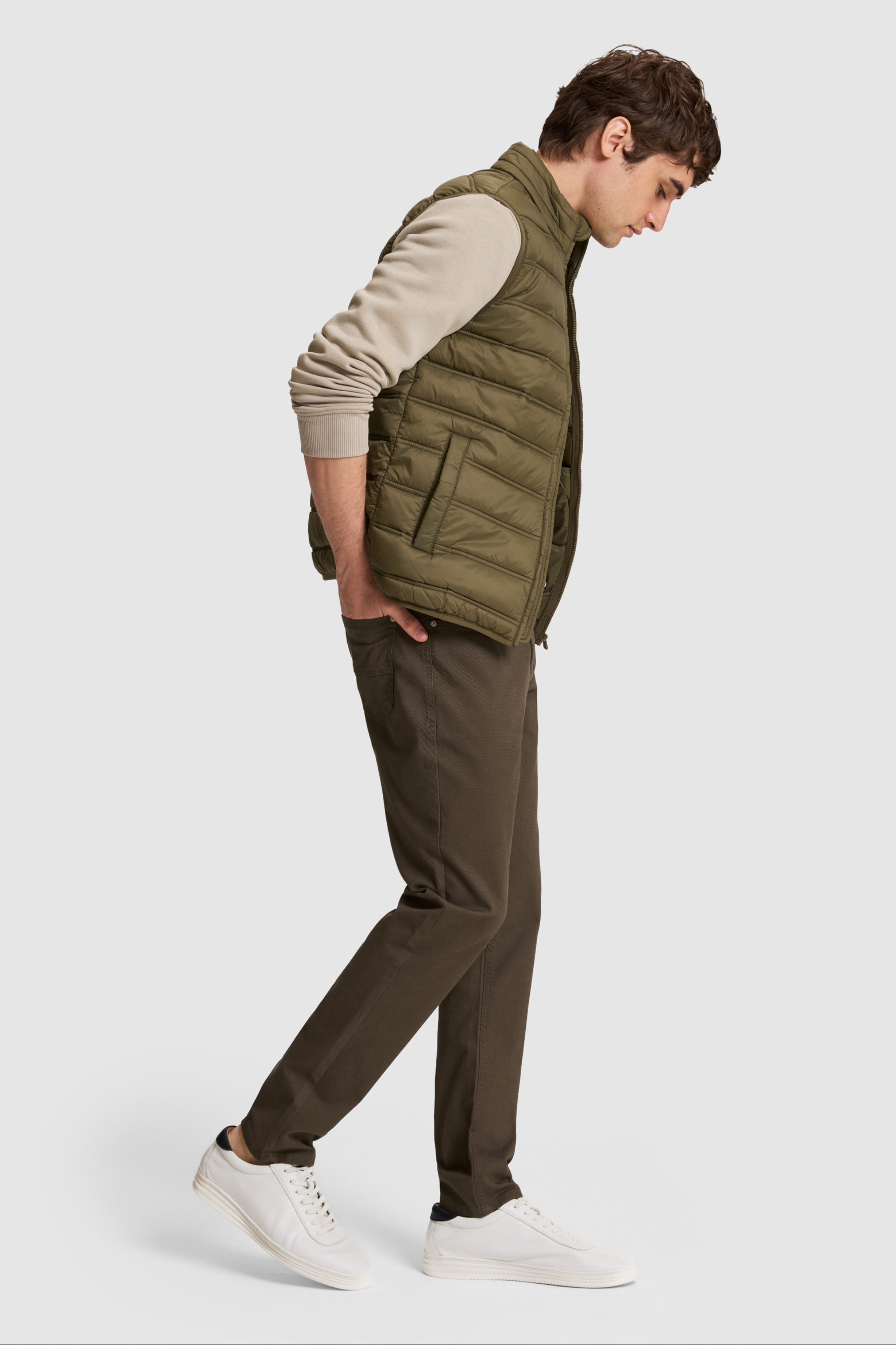 Erkek Koyu Haki Kanvas / Chino Pantolon - Image 3