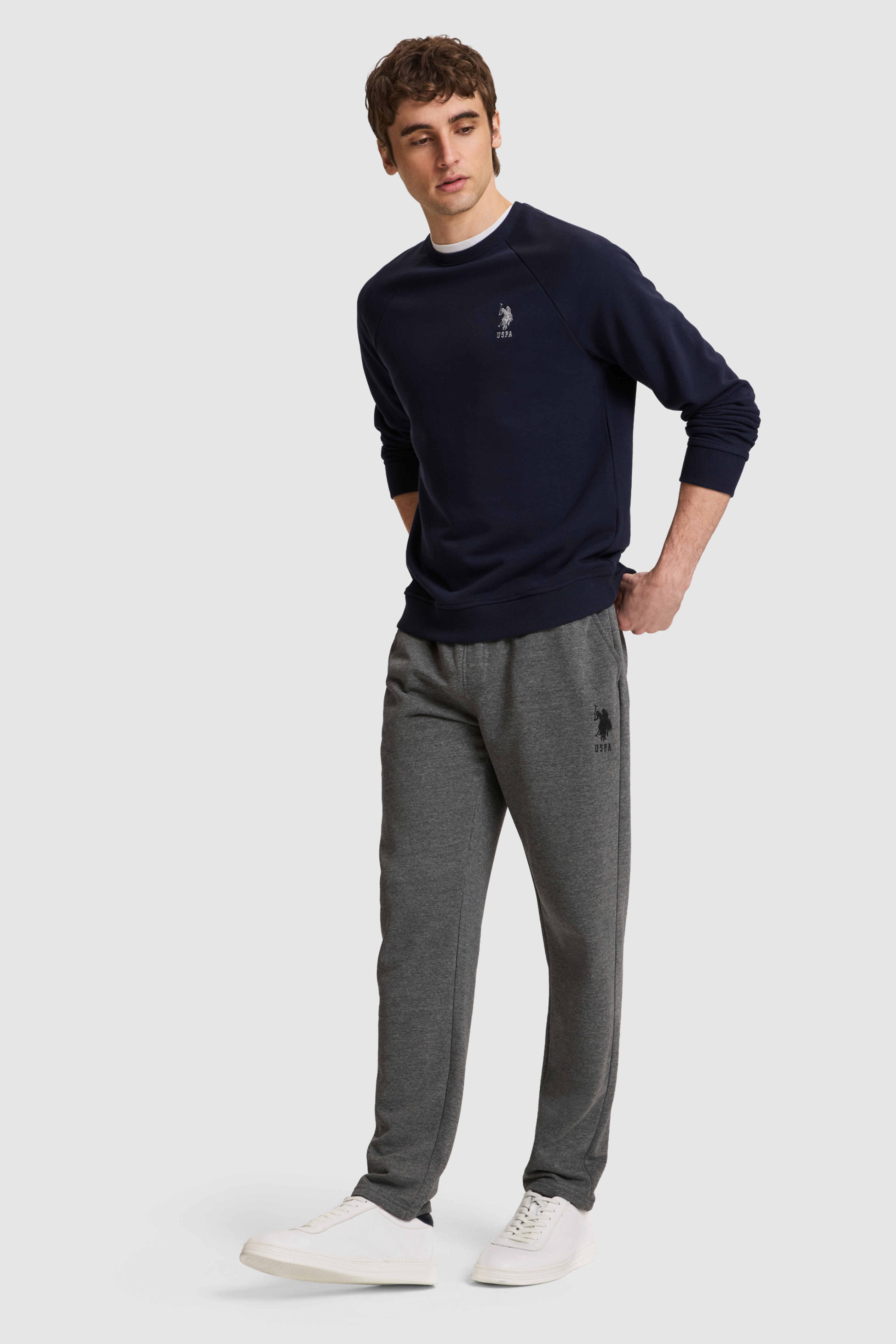 Erkek Antrasit Melanj Slim Fit Eşofman Altı - Image 3