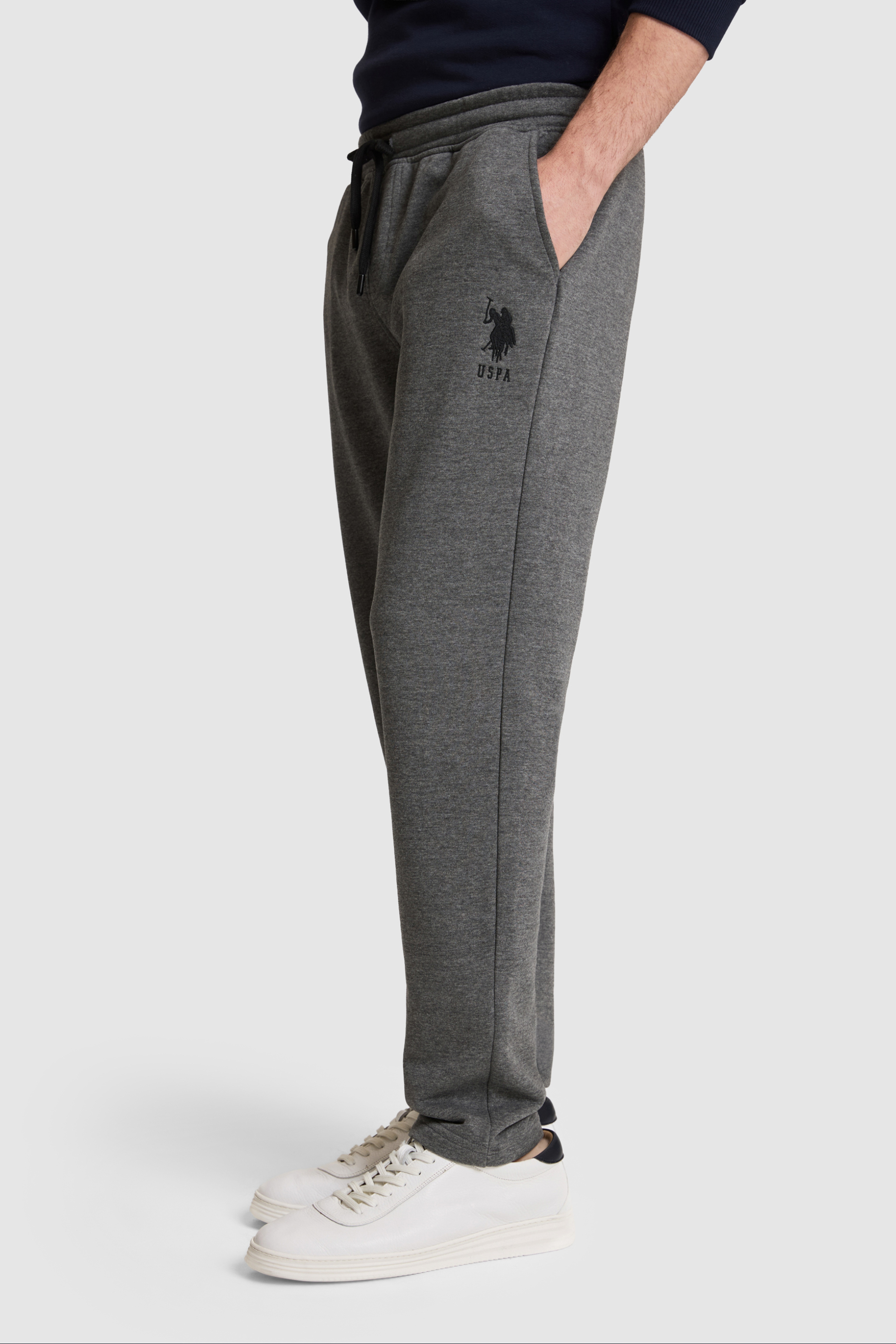 Erkek Antrasit Melanj Slim Fit Eşofman Altı