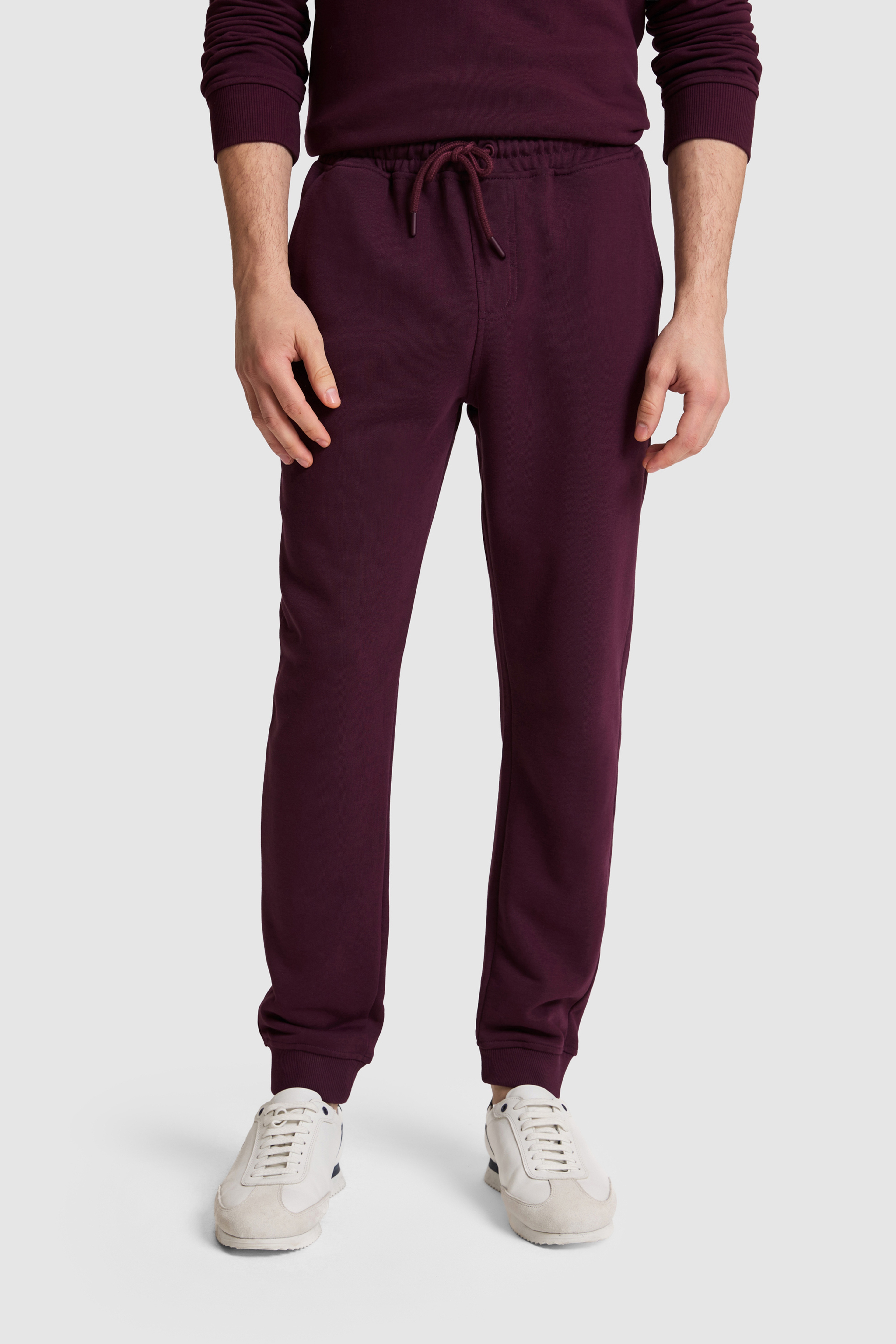 Erkek Bordo Slim Fit Paçası Lastikli Eşofman Altı - Image 2