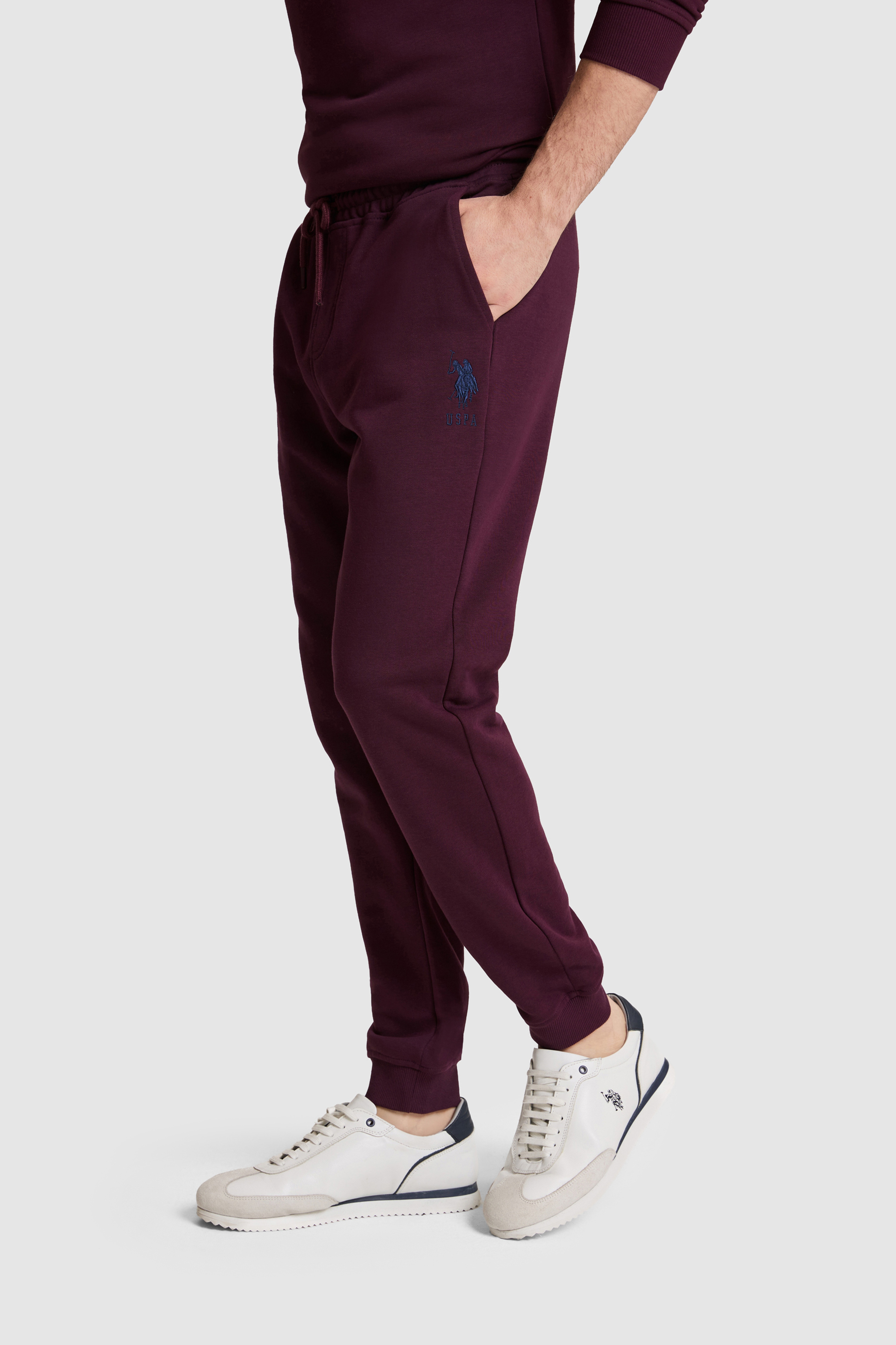 Erkek Bordo Slim Fit Paçası Lastikli Eşofman Altı - Image 4