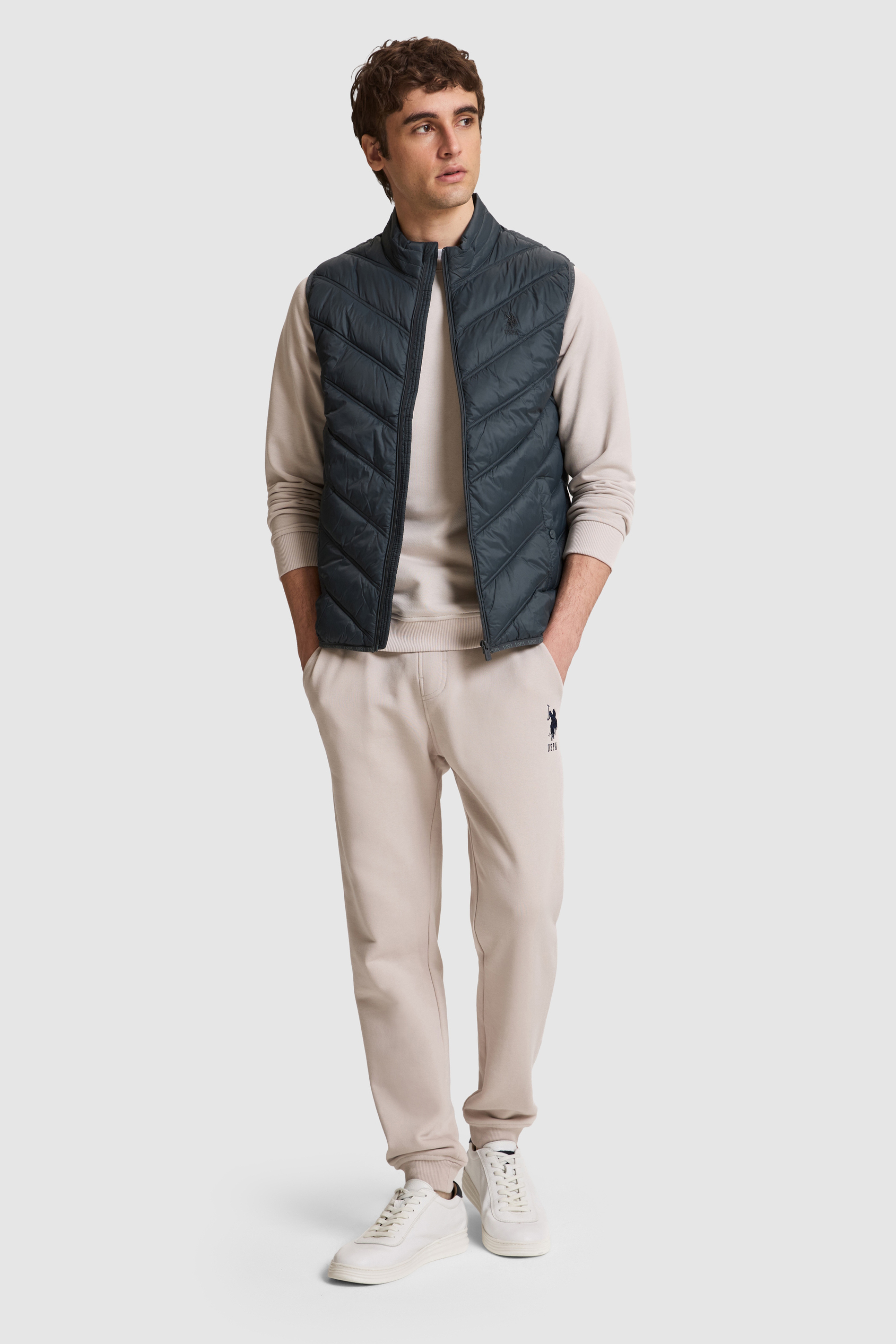 Erkek Taş Slim Fit Paçası Lastikli Eşofman Altı
