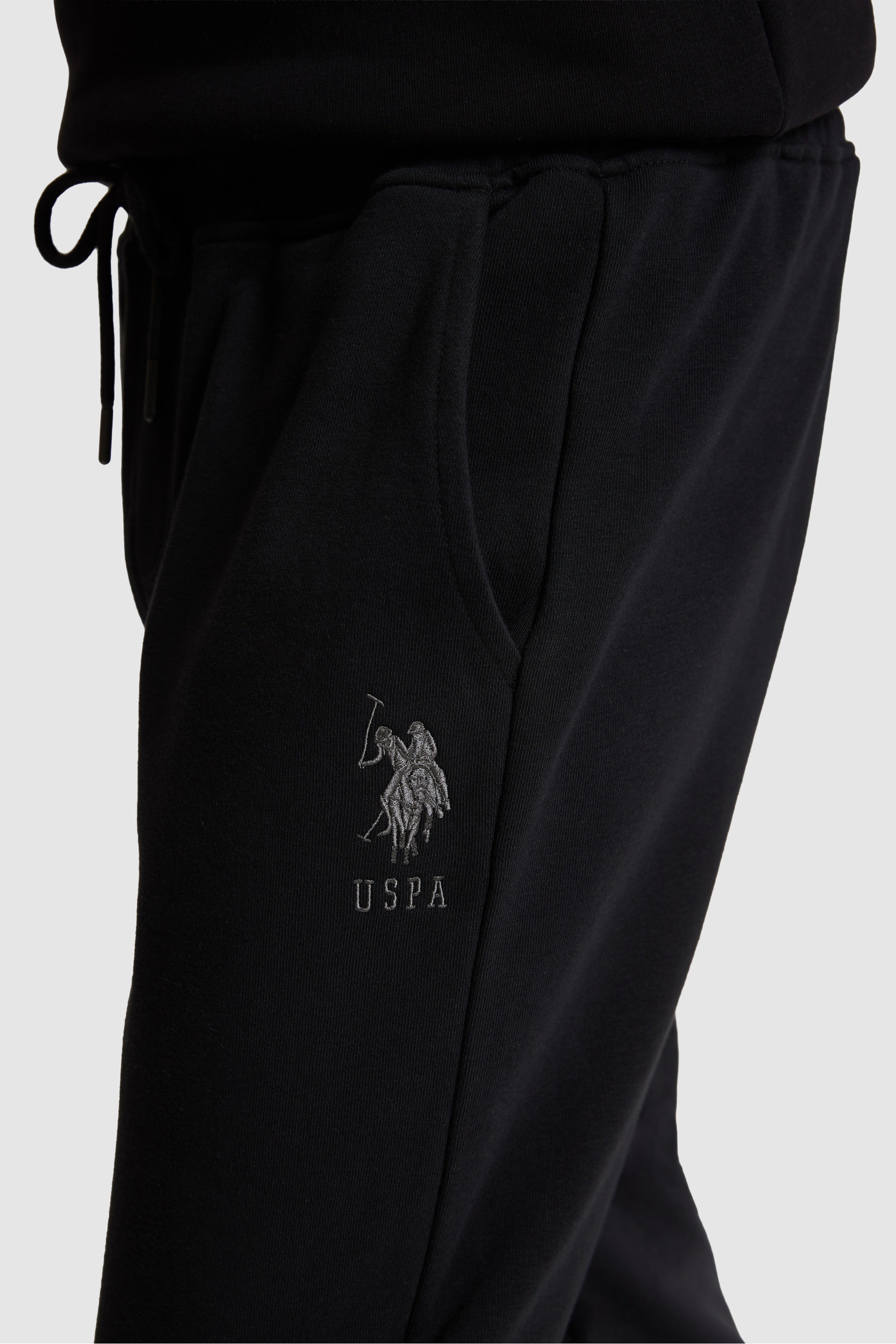 Erkek Siyah Slim Fit Paçası Lastikli Eşofman Altı