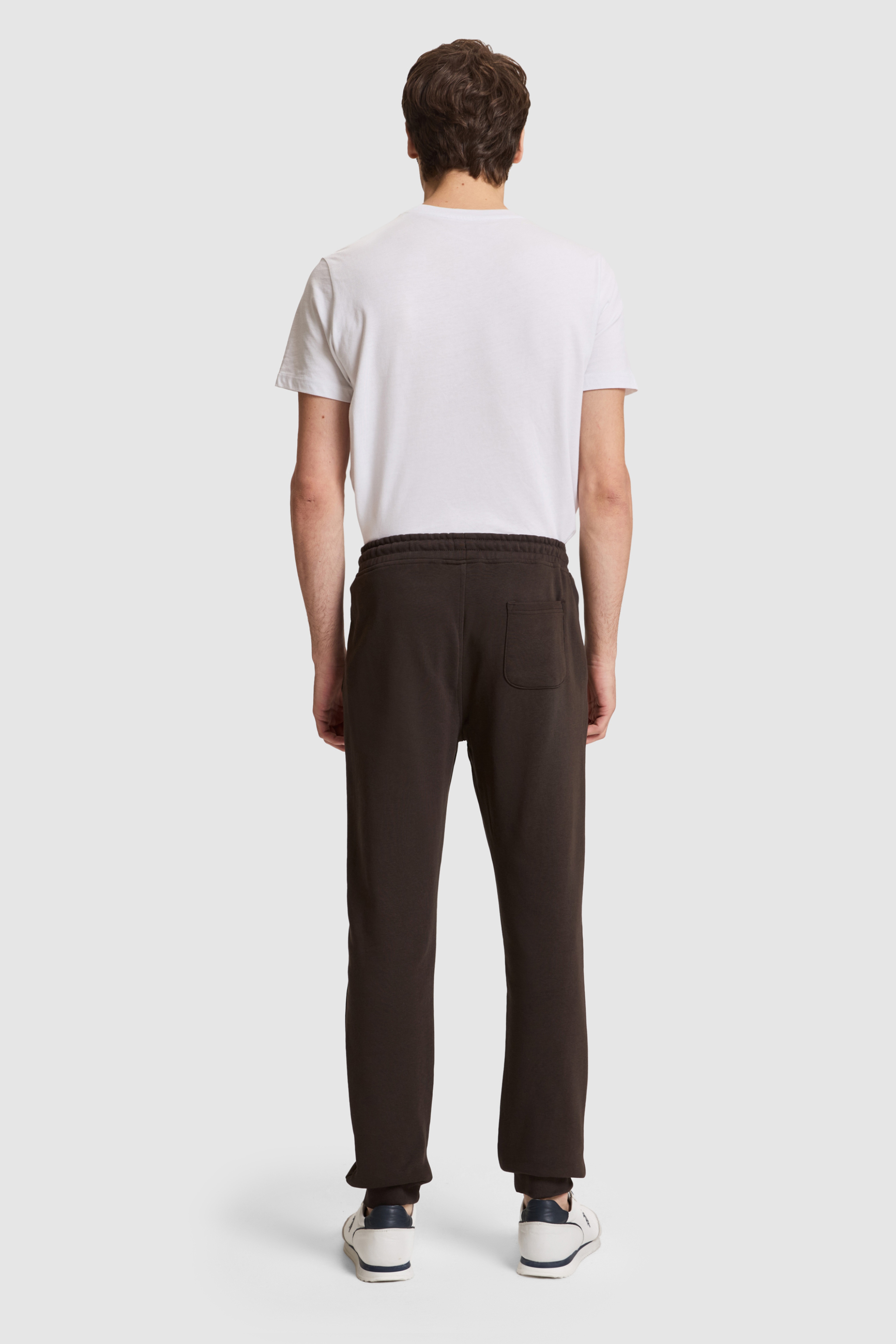 Erkek Koyu Kahverengi Slim Fit Paçası Lastikli Eşofman Altı - Image 5