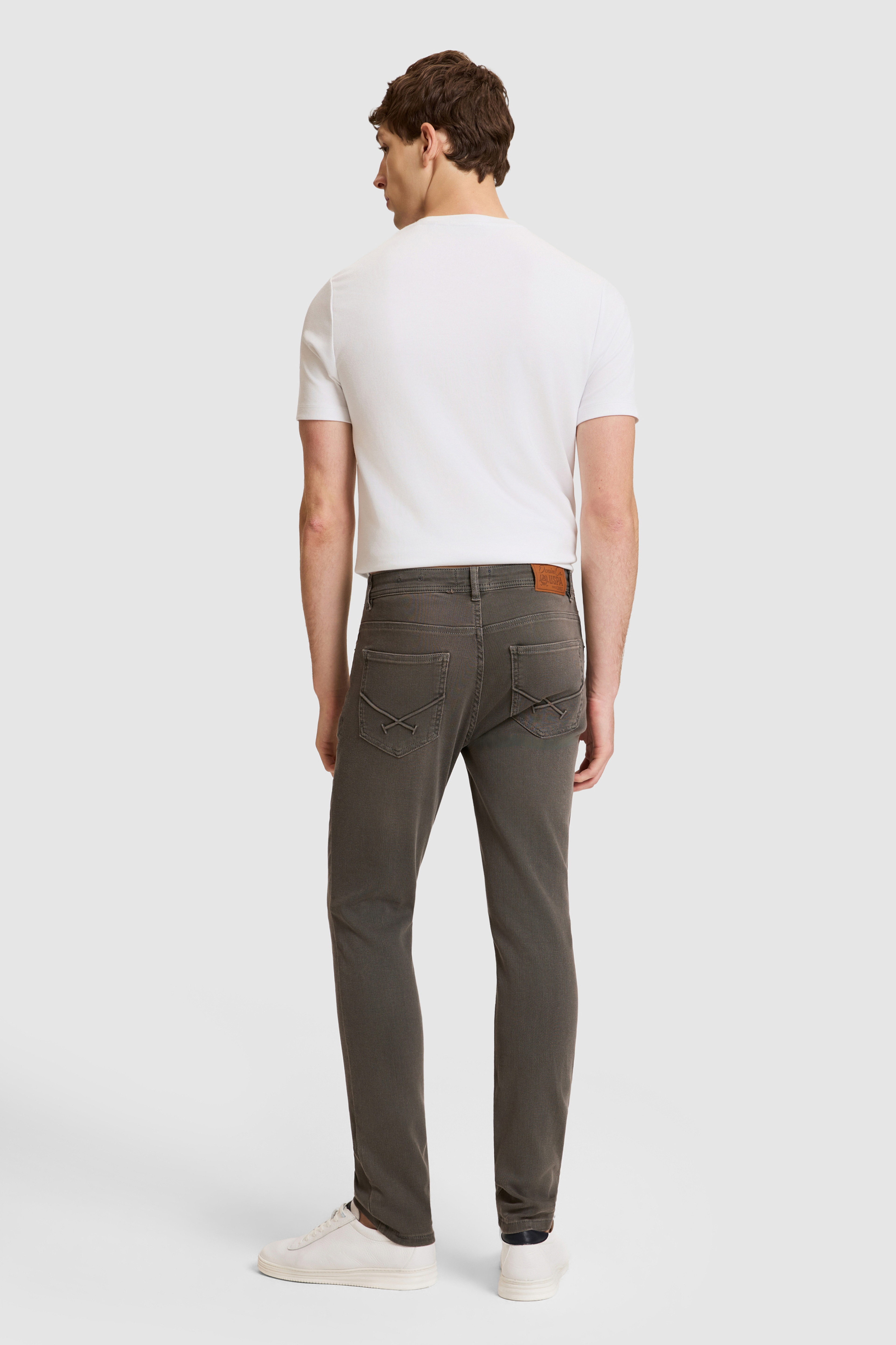 Erkek Haki Slim Fit Jean Pantolon