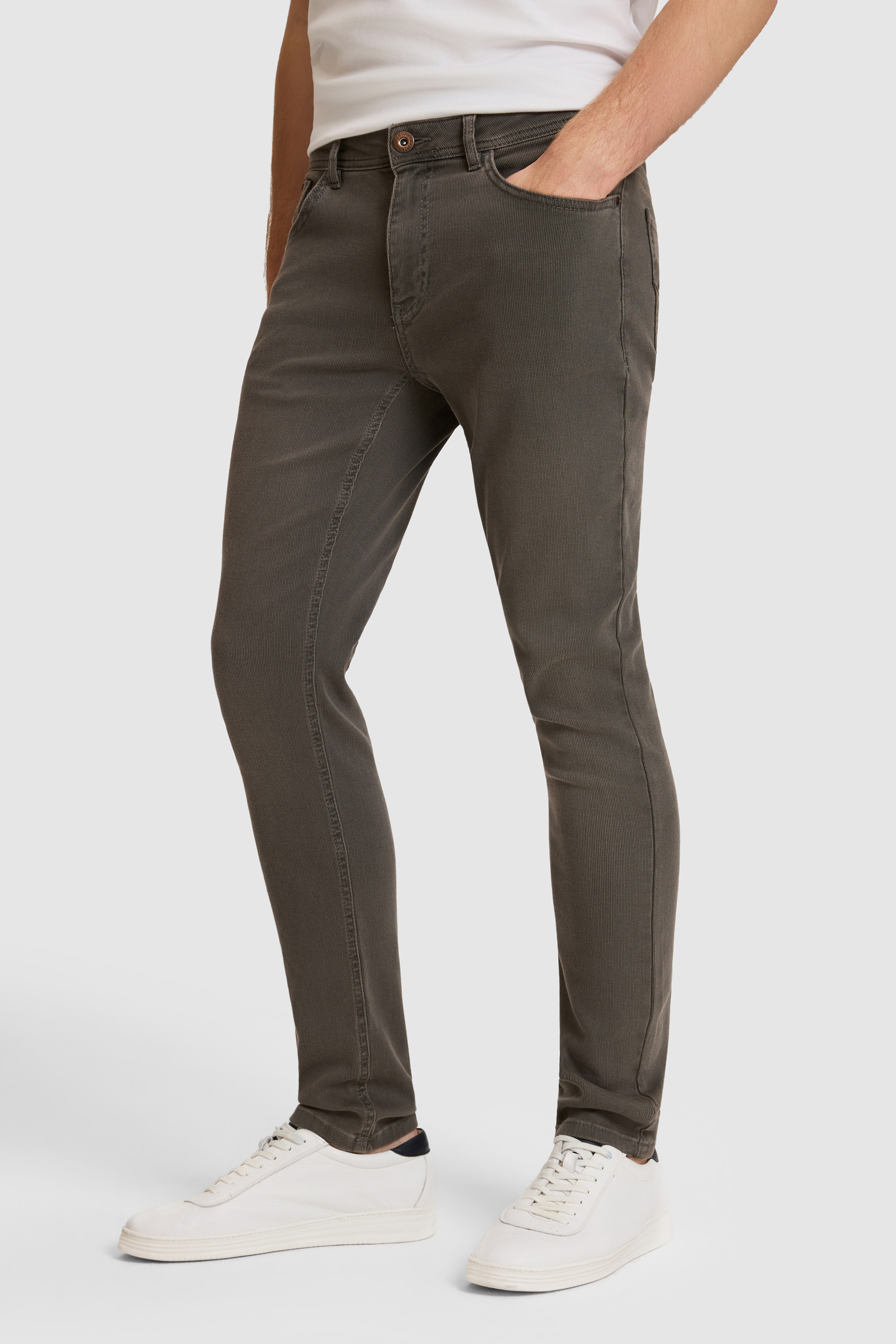 Erkek Haki Slim Fit Jean Pantolon