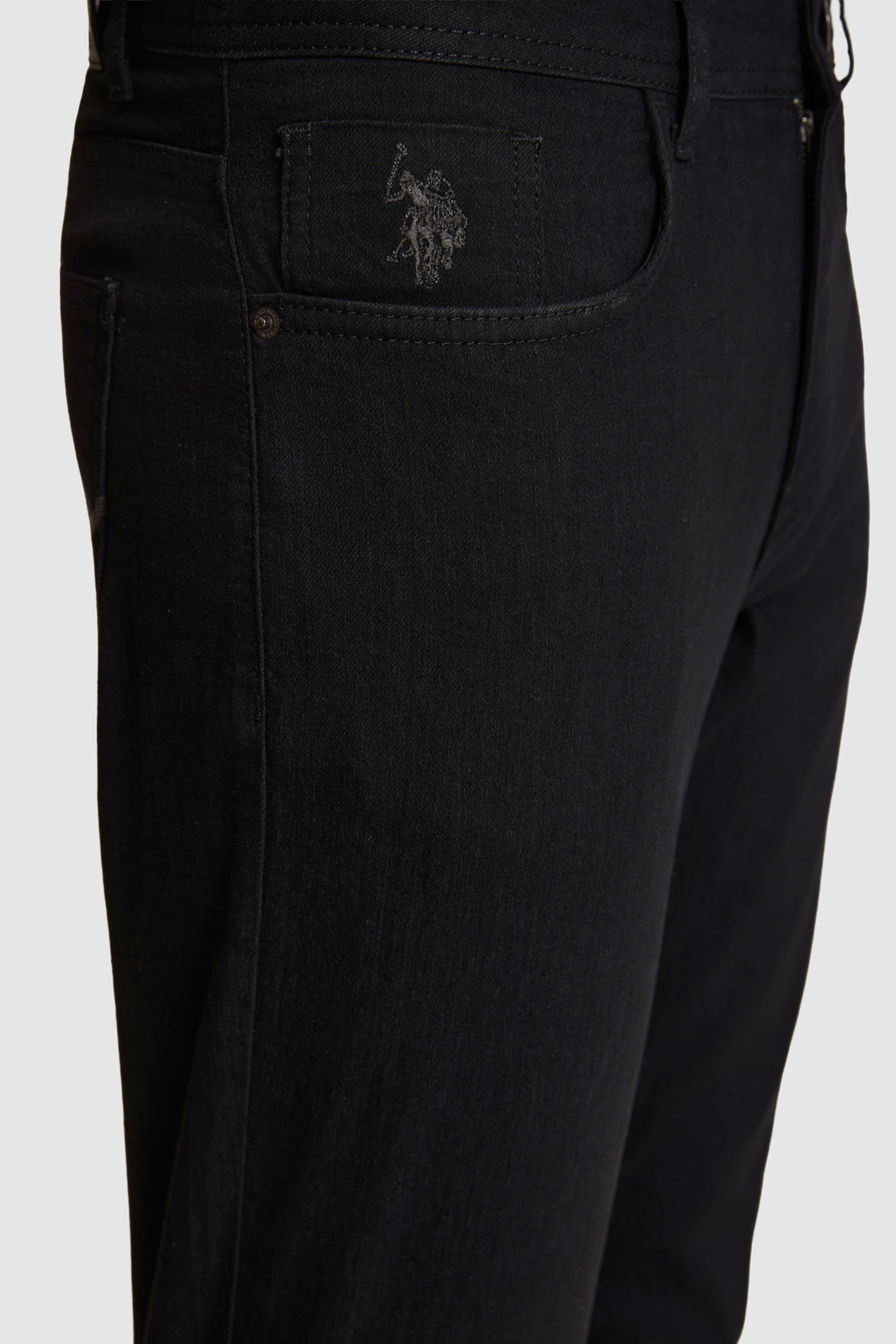 Erkek Siyah Straight Fit Jean Pantolon - Image 6