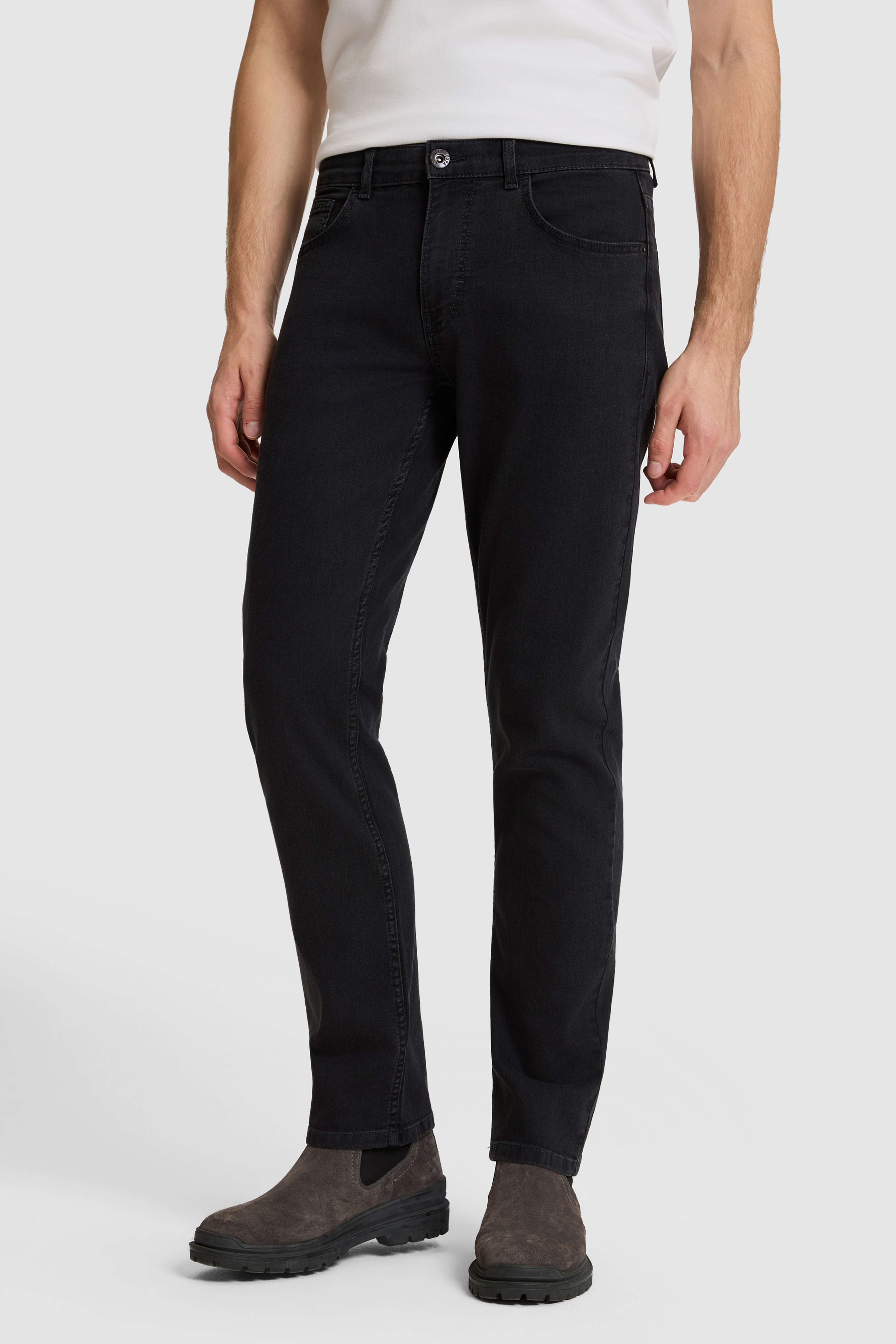 Erkek Siyah Straight Fit Jean Pantolon - Image 4
