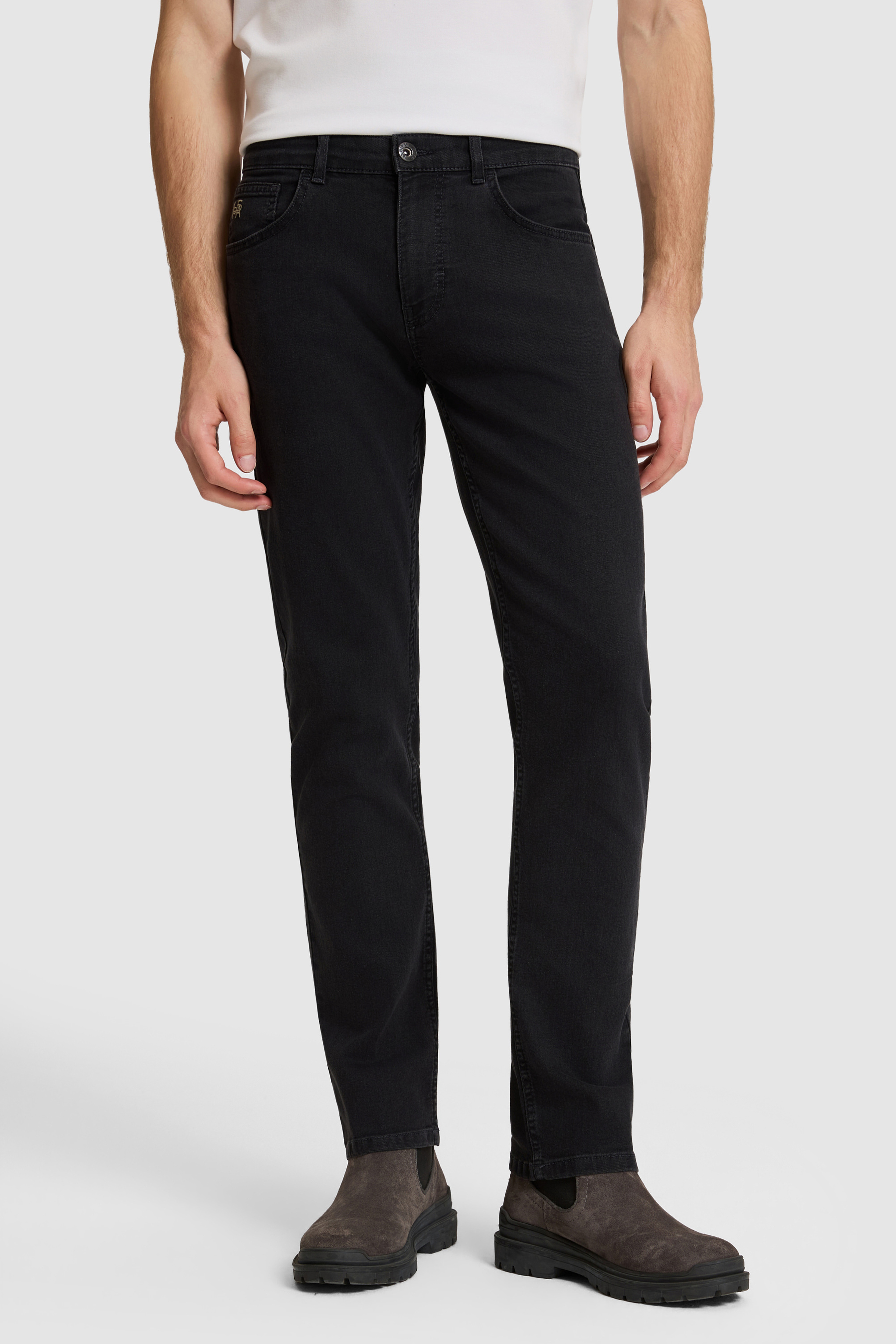 Erkek Siyah Straight Fit Jean Pantolon