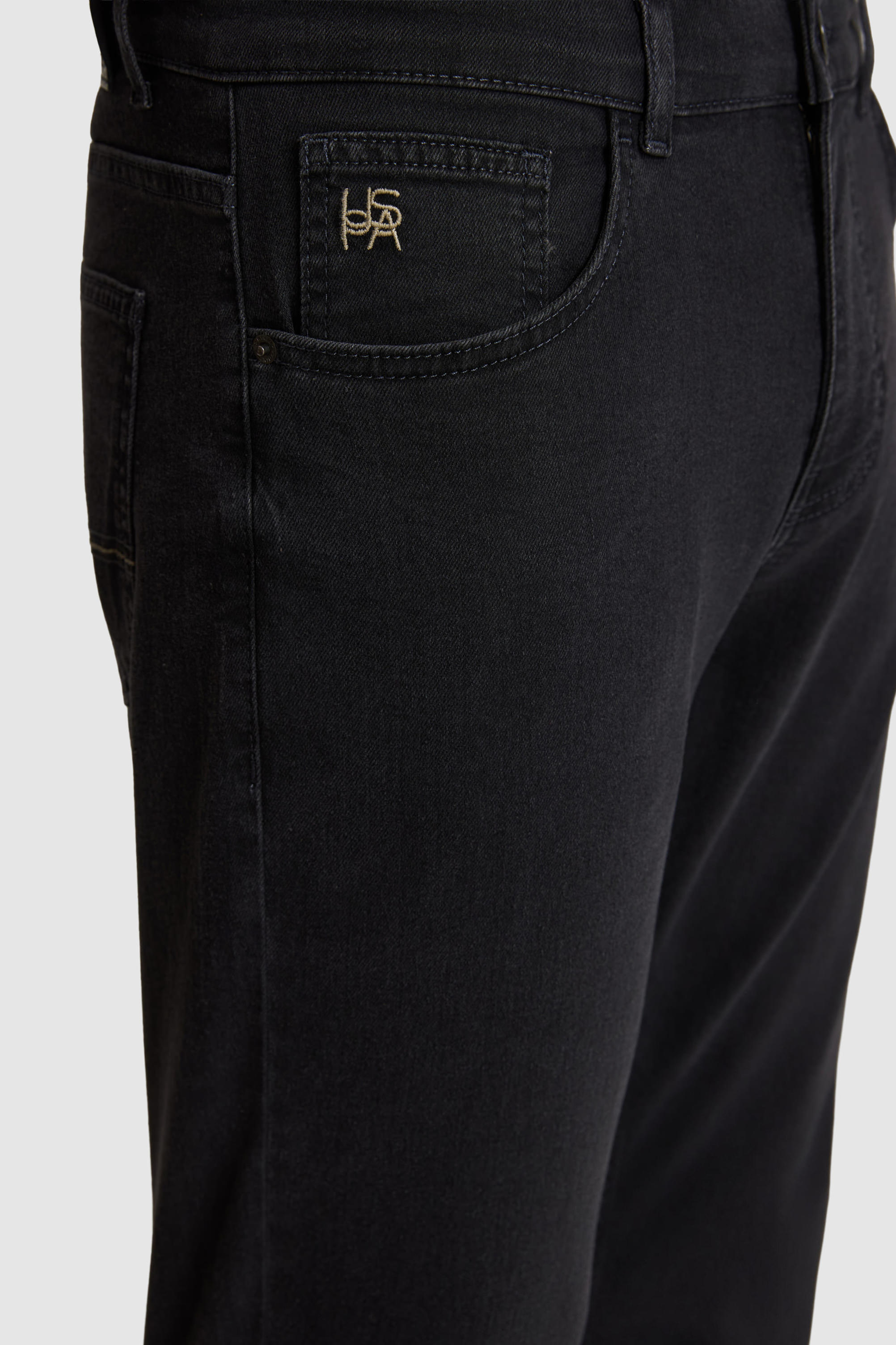 Erkek Siyah Straight Fit Jean Pantolon - Image 6
