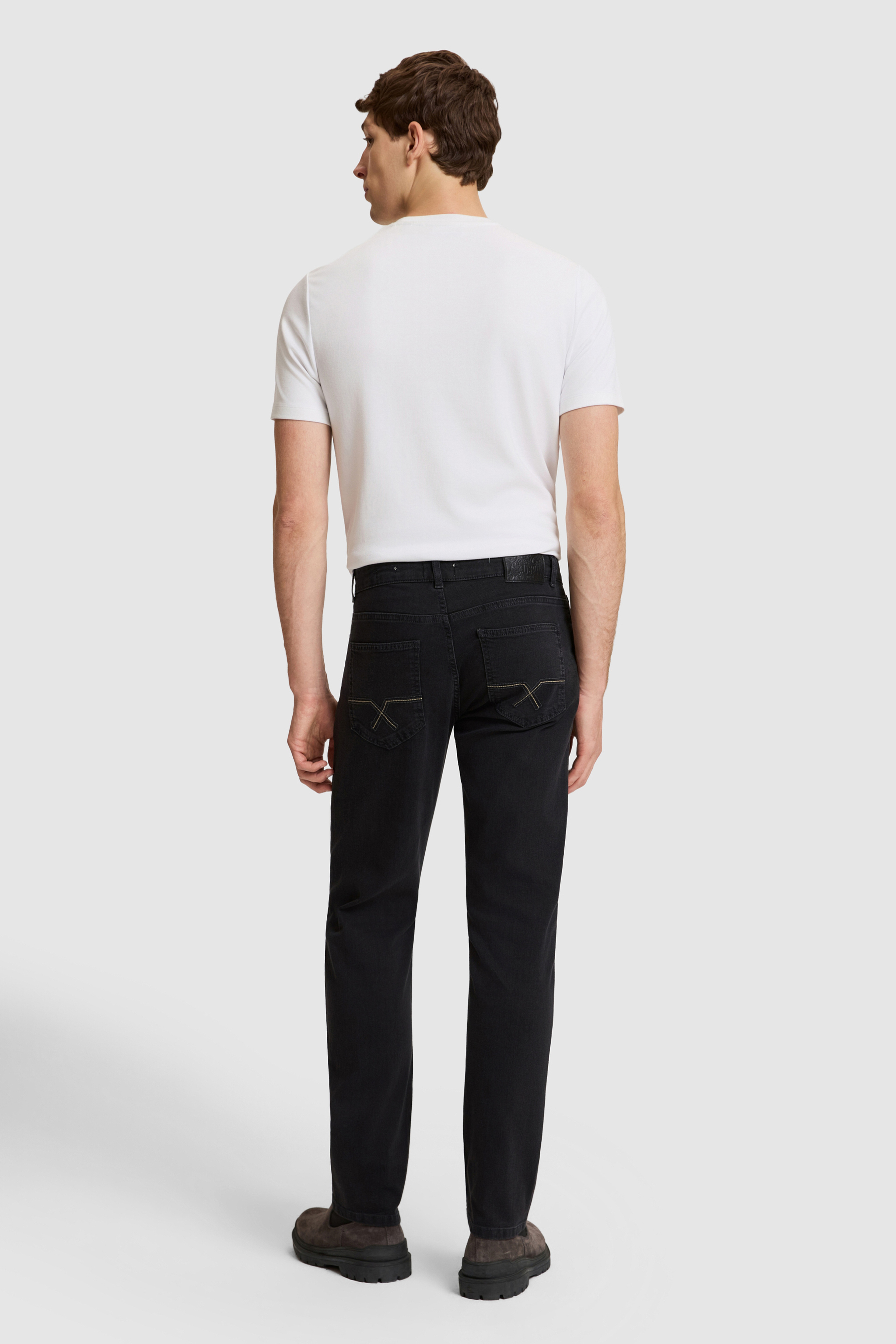 Erkek Siyah Straight Fit Jean Pantolon - Image 5