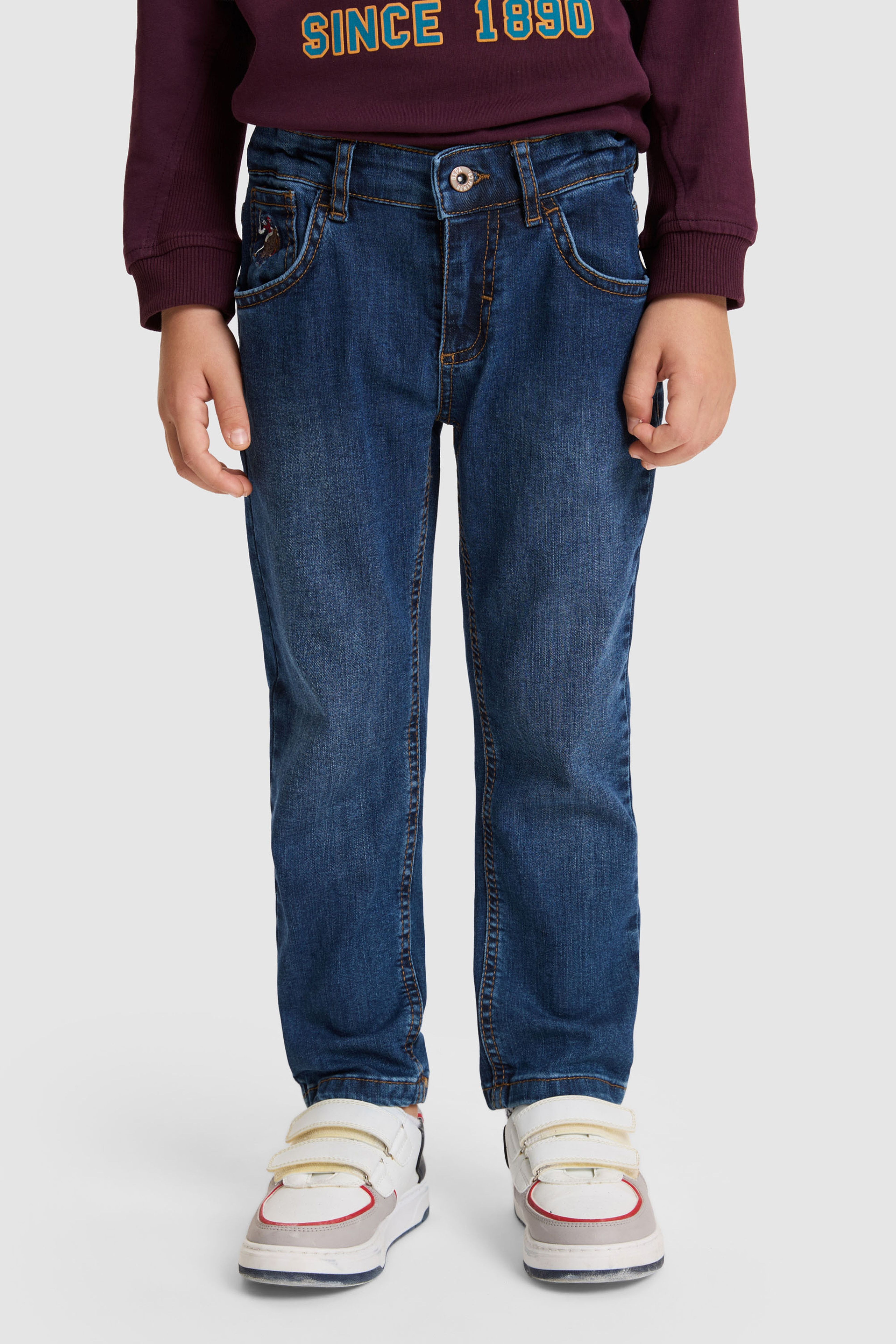Erkek Çocuk Mavi Slim Fit Jean Pantolon